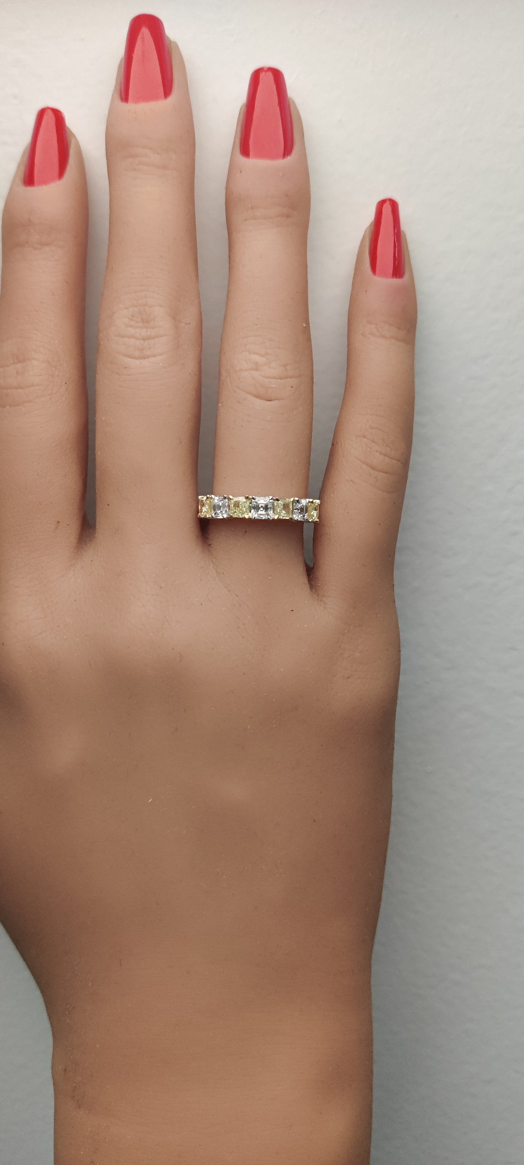 Natural Yellow Cushion Diamond Ring