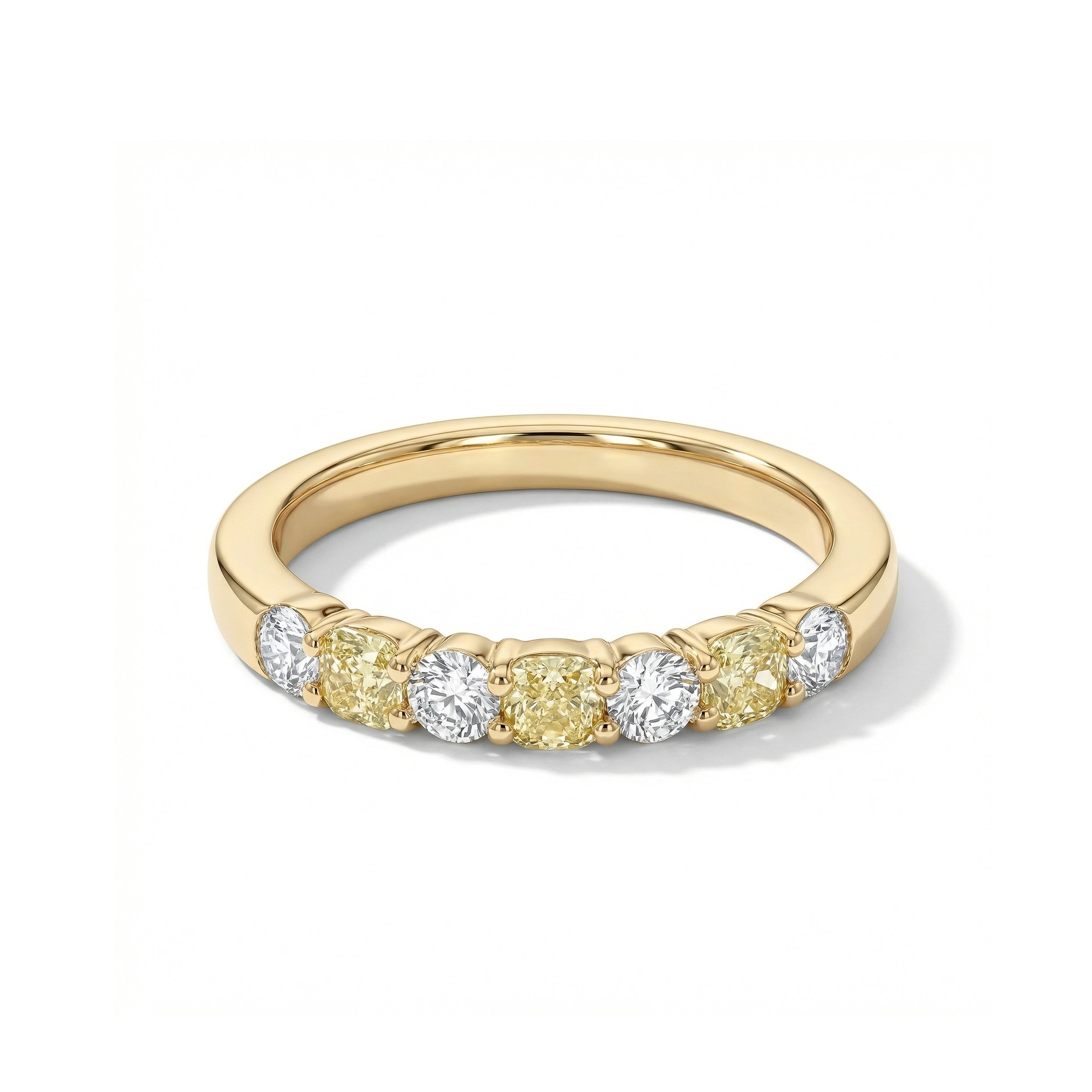 Natural Yellow Cushion Diamond Band product image 1