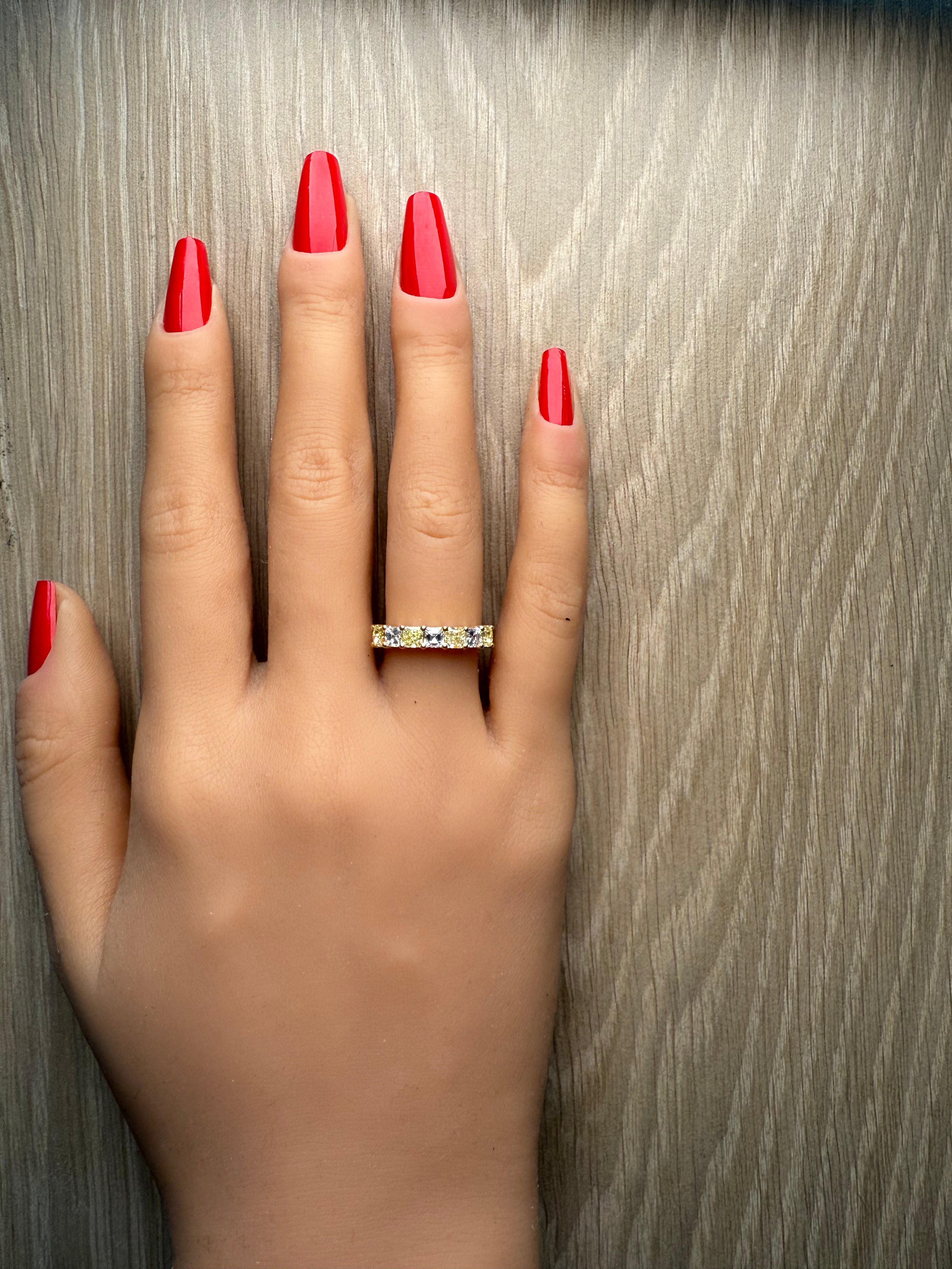 Natural Yellow Radiant Diamond RING