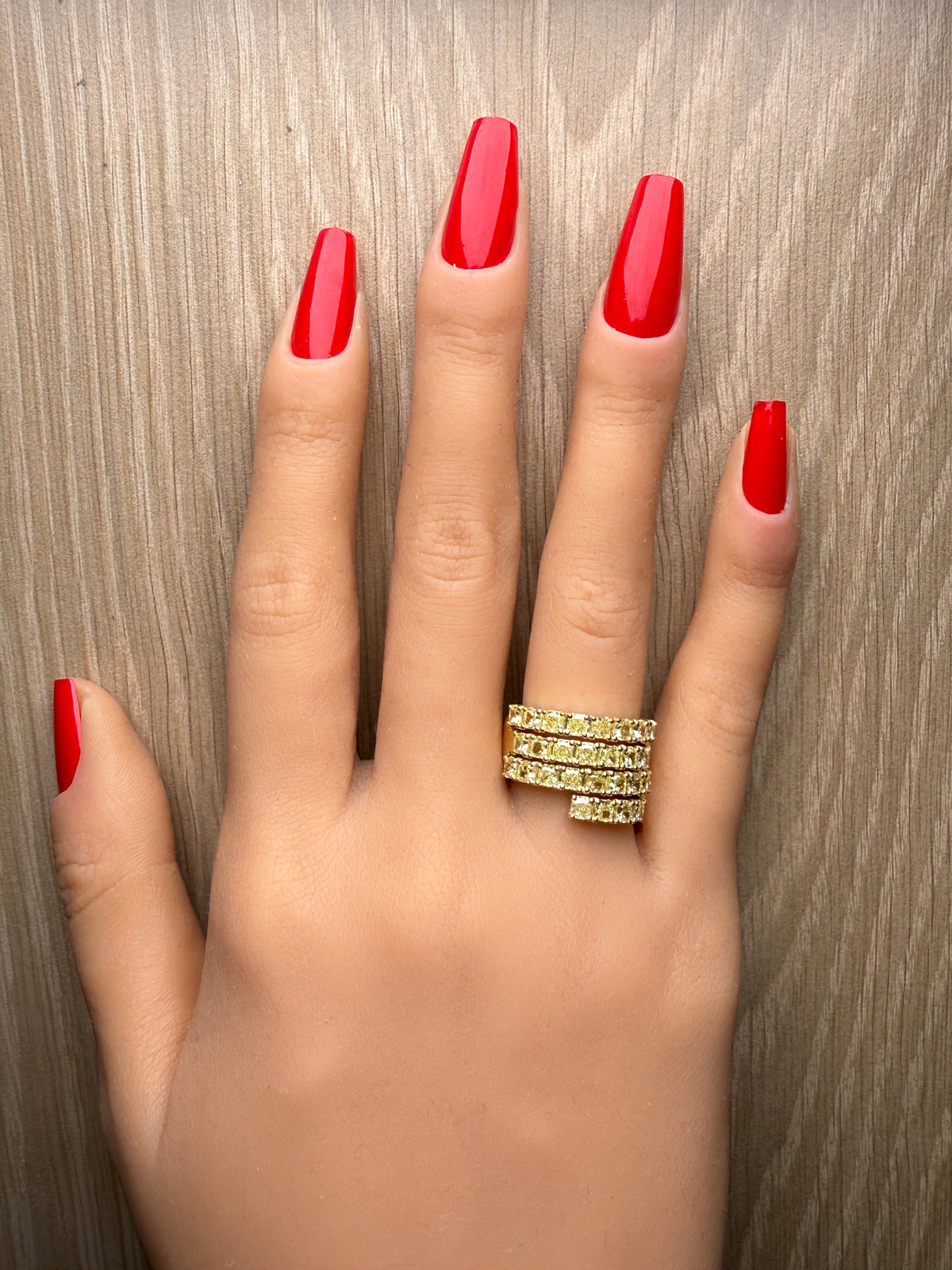 Natural Yellow Cushion Diamond Ring