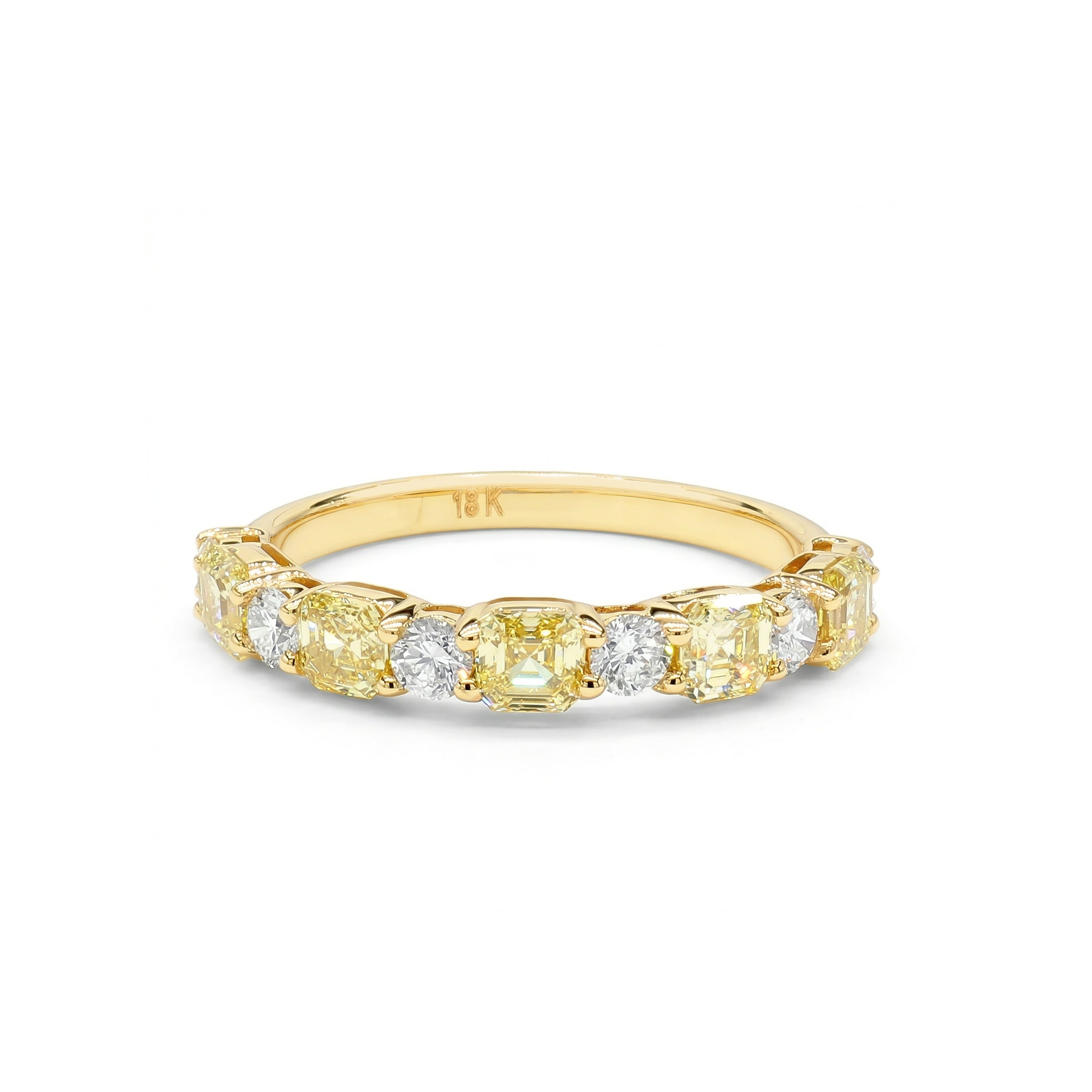 Natural Yellow Cushion Diamond Band product image 1