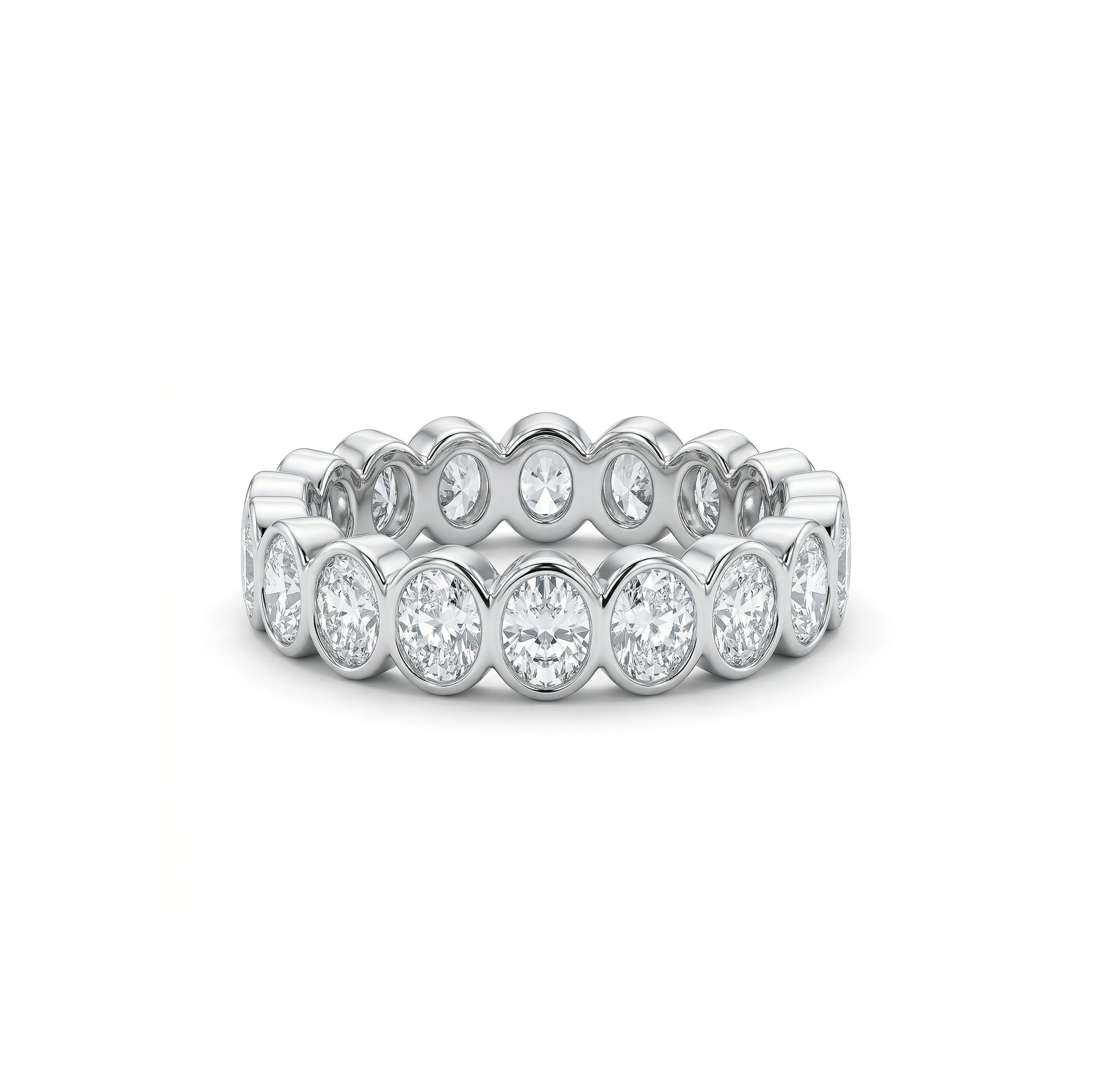 Natural Oval Diamond Eternity Bezel Band product image 1