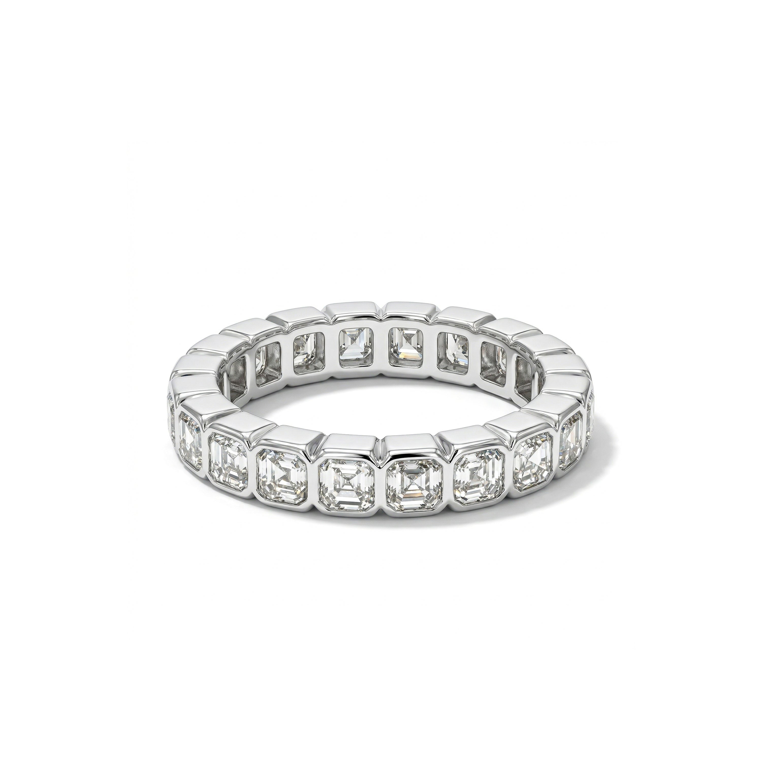 Natural Asscher Diamond Eternity Bezel Band product image 1