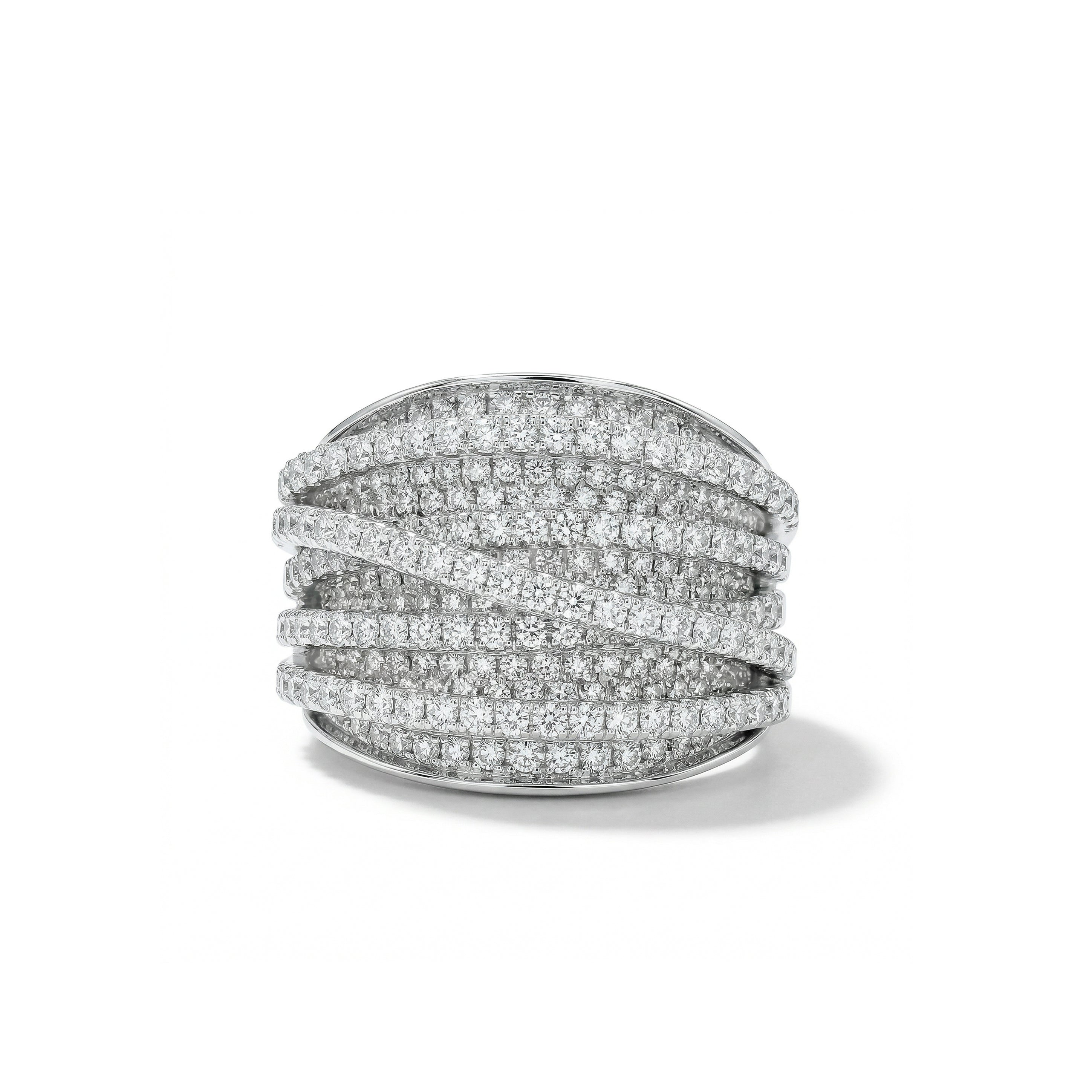 Natural Diamond Crossover Ribbon Ring product image 1