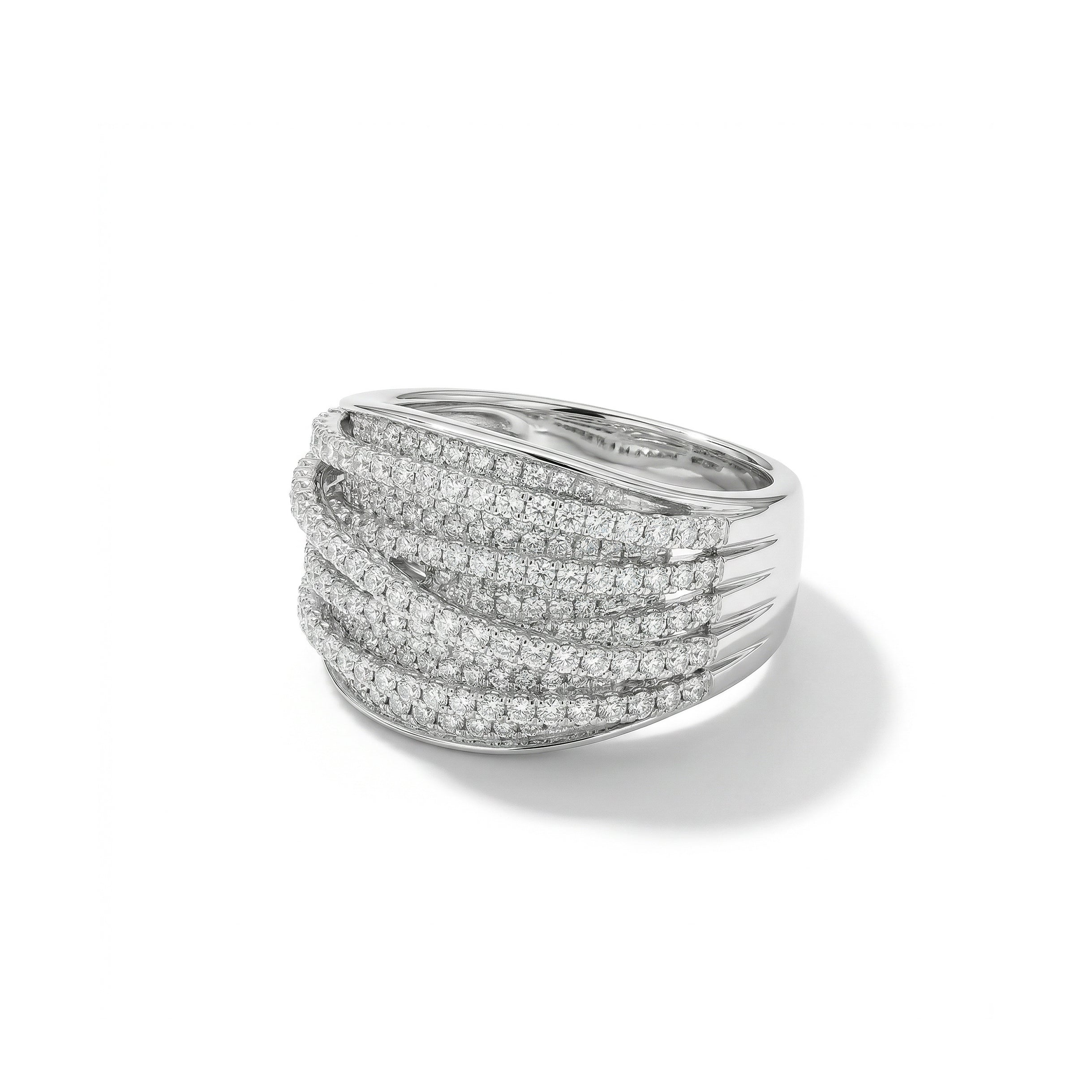 Natural Diamond Crossover Ribbon Ring product image 2
