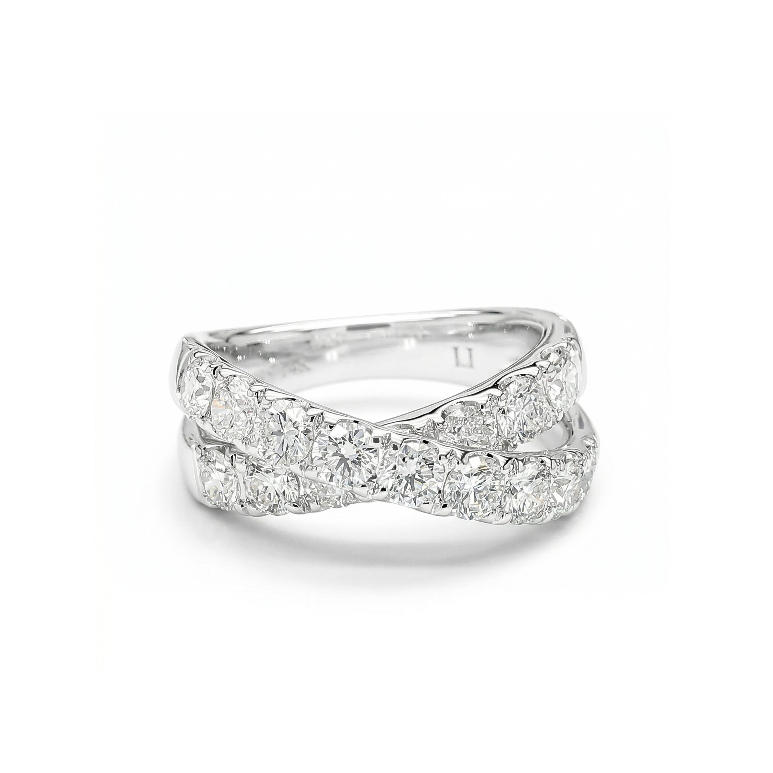 Natural Round Diamond Crossover Band product image 1