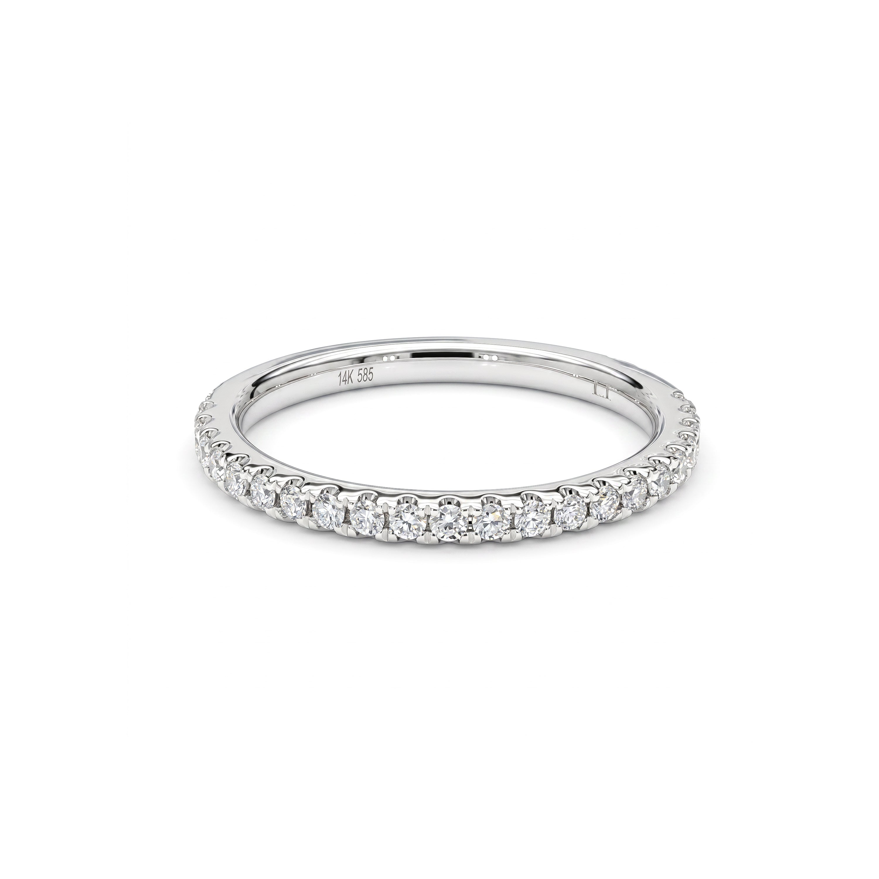 Natural White Round Diamond Band