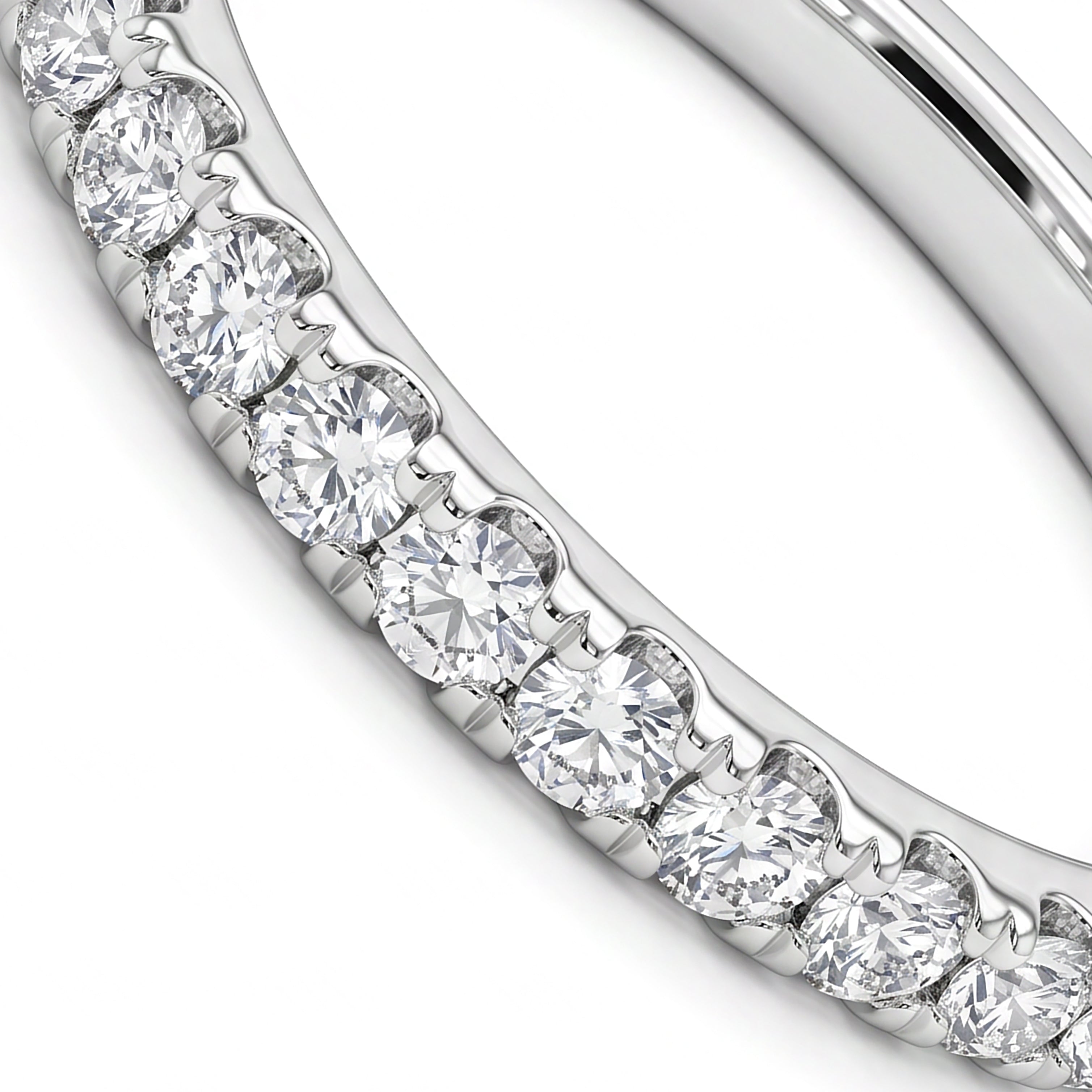 Natural White Round Diamond Band