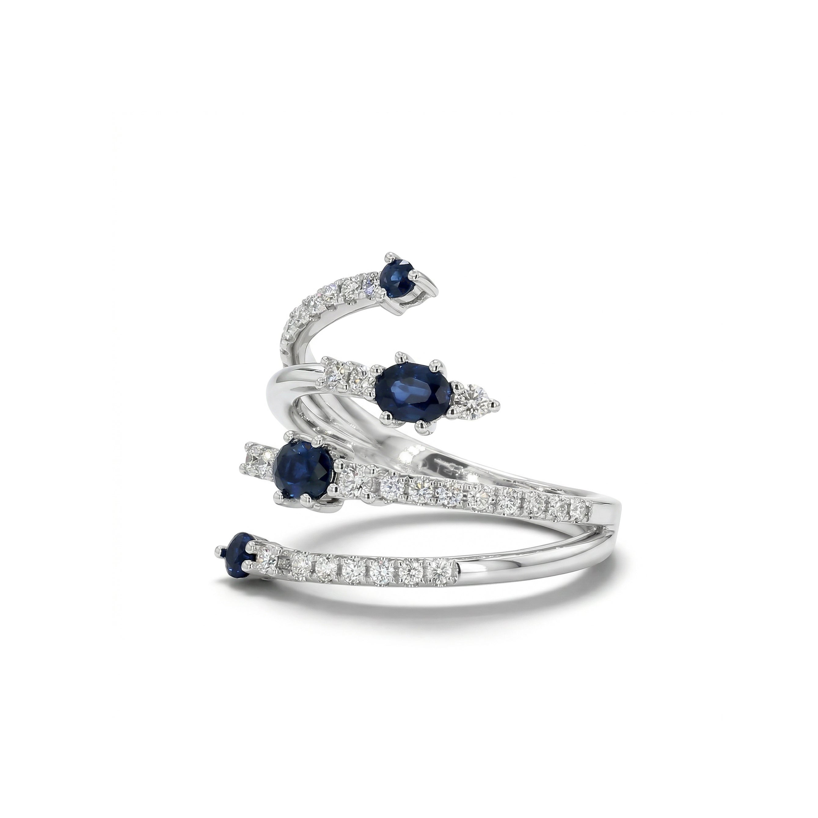 Natural Oval Sapphire & Diamond Ring product image 2