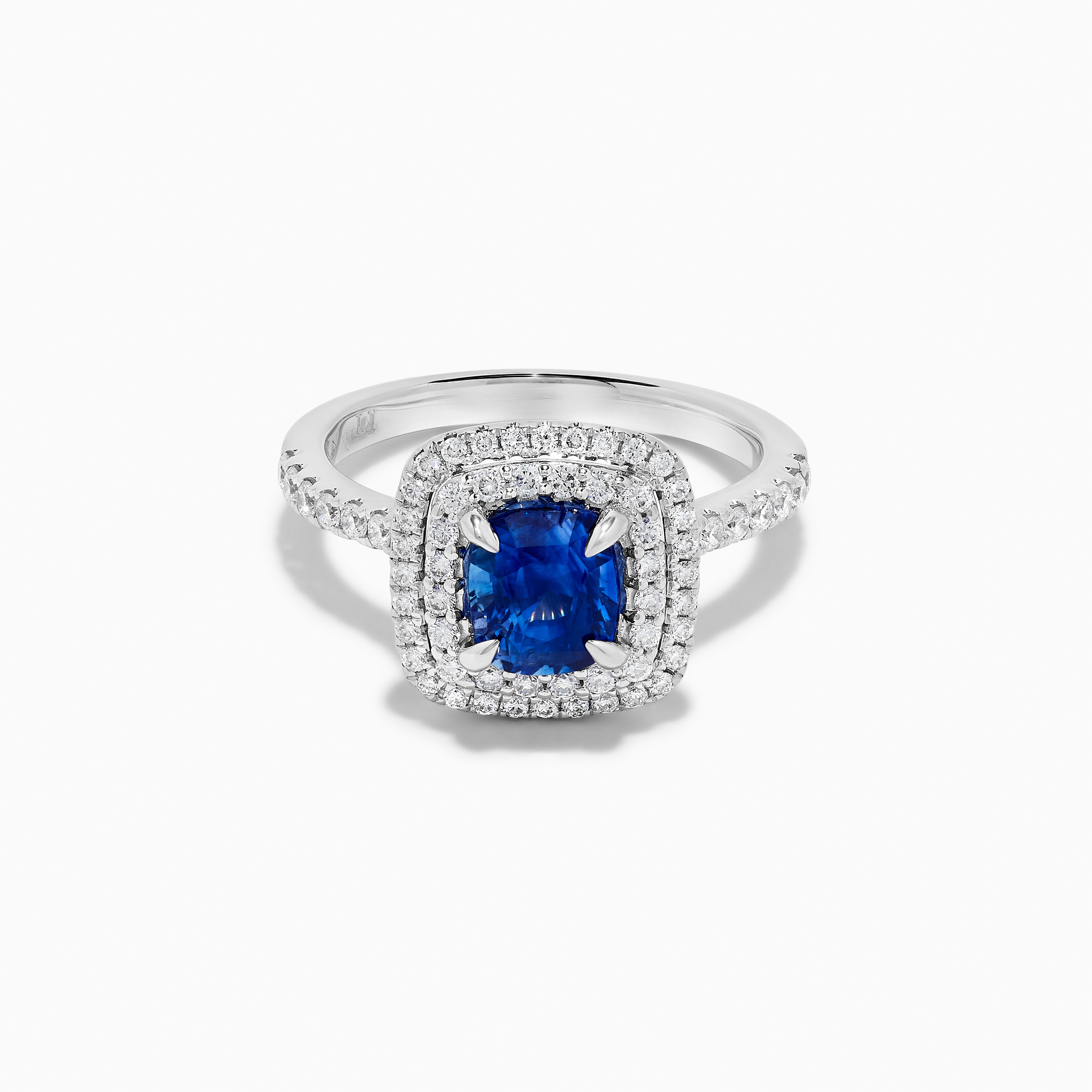 Cushion Blue Sapphire and White Diamond Ring JRC107GR