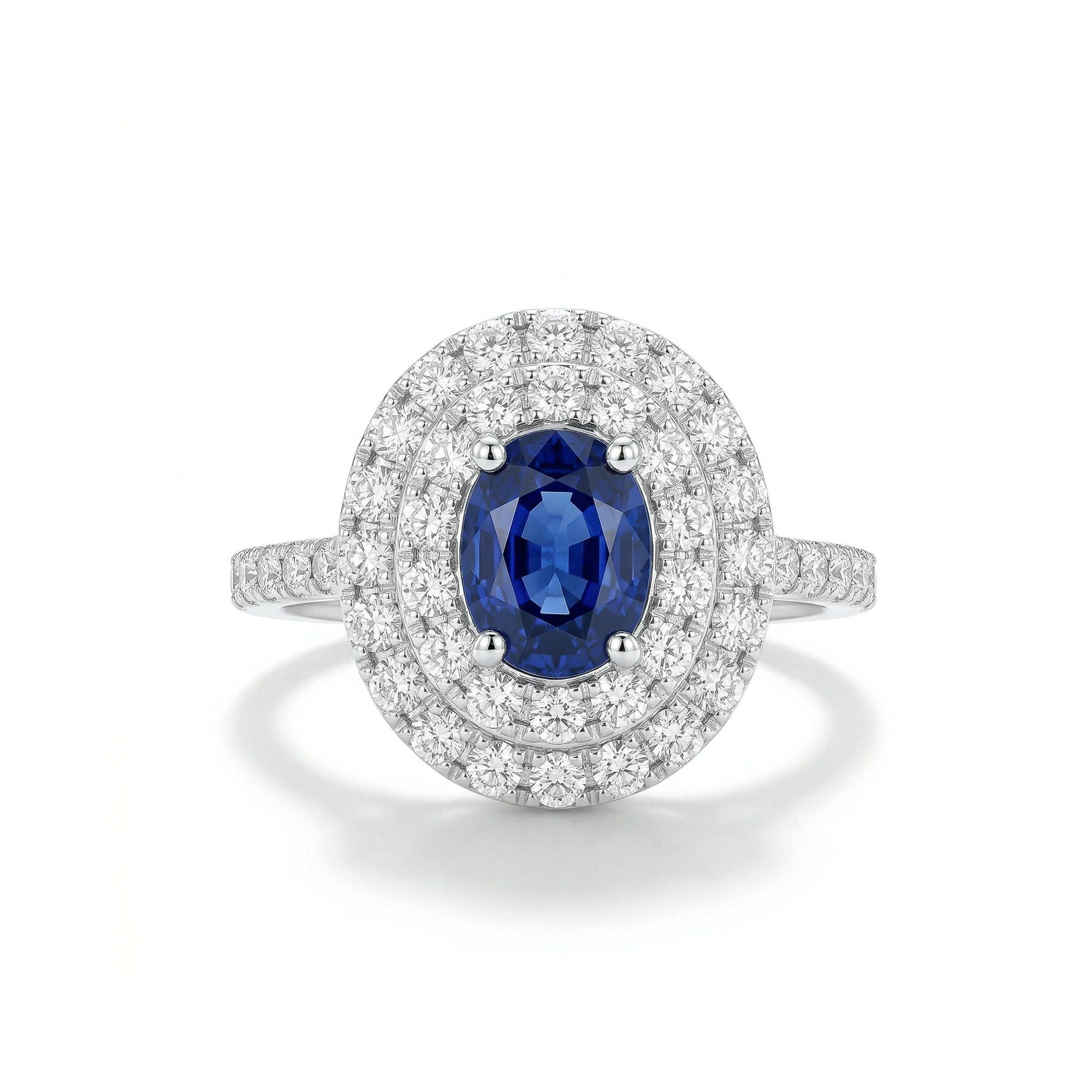 Natural Oval Sapphire & Diamond Ring product image 1