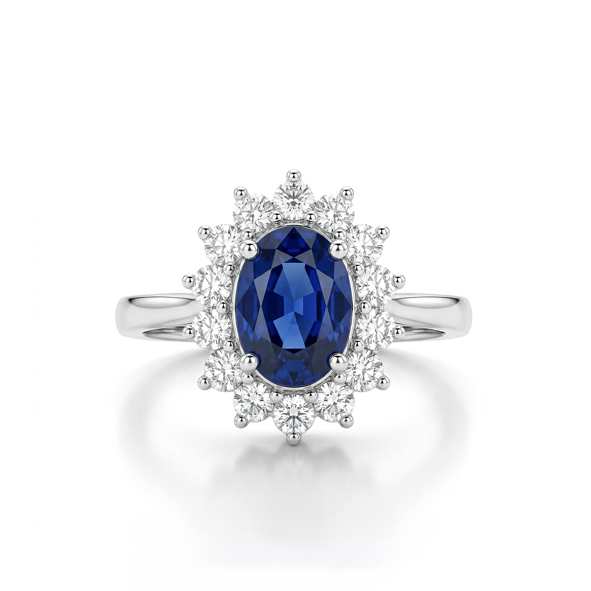 Natural Oval Sapphire & Diamond Ring product image 1
