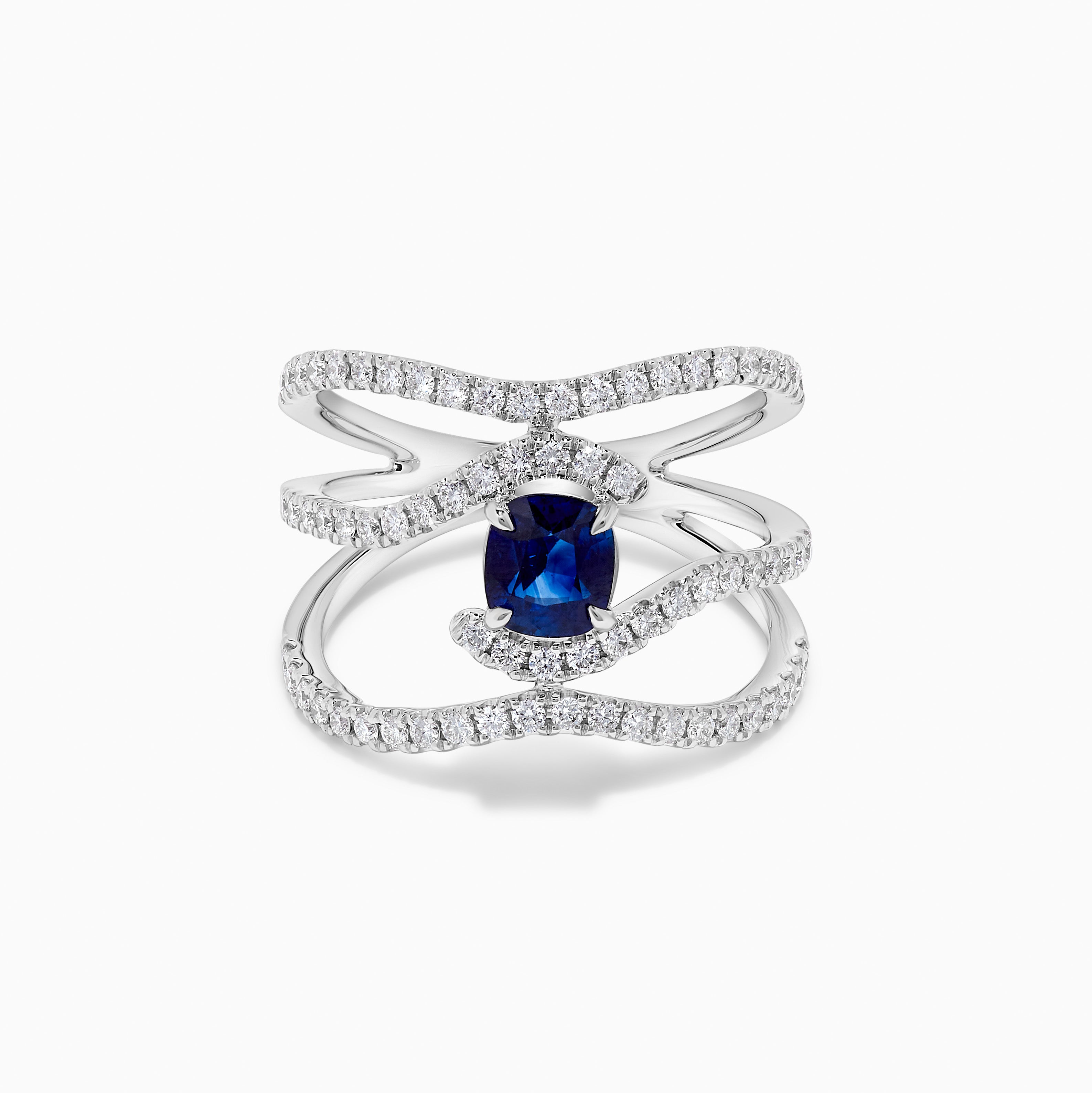 Cushion Sapphire & Diamond Ring JRC168GP