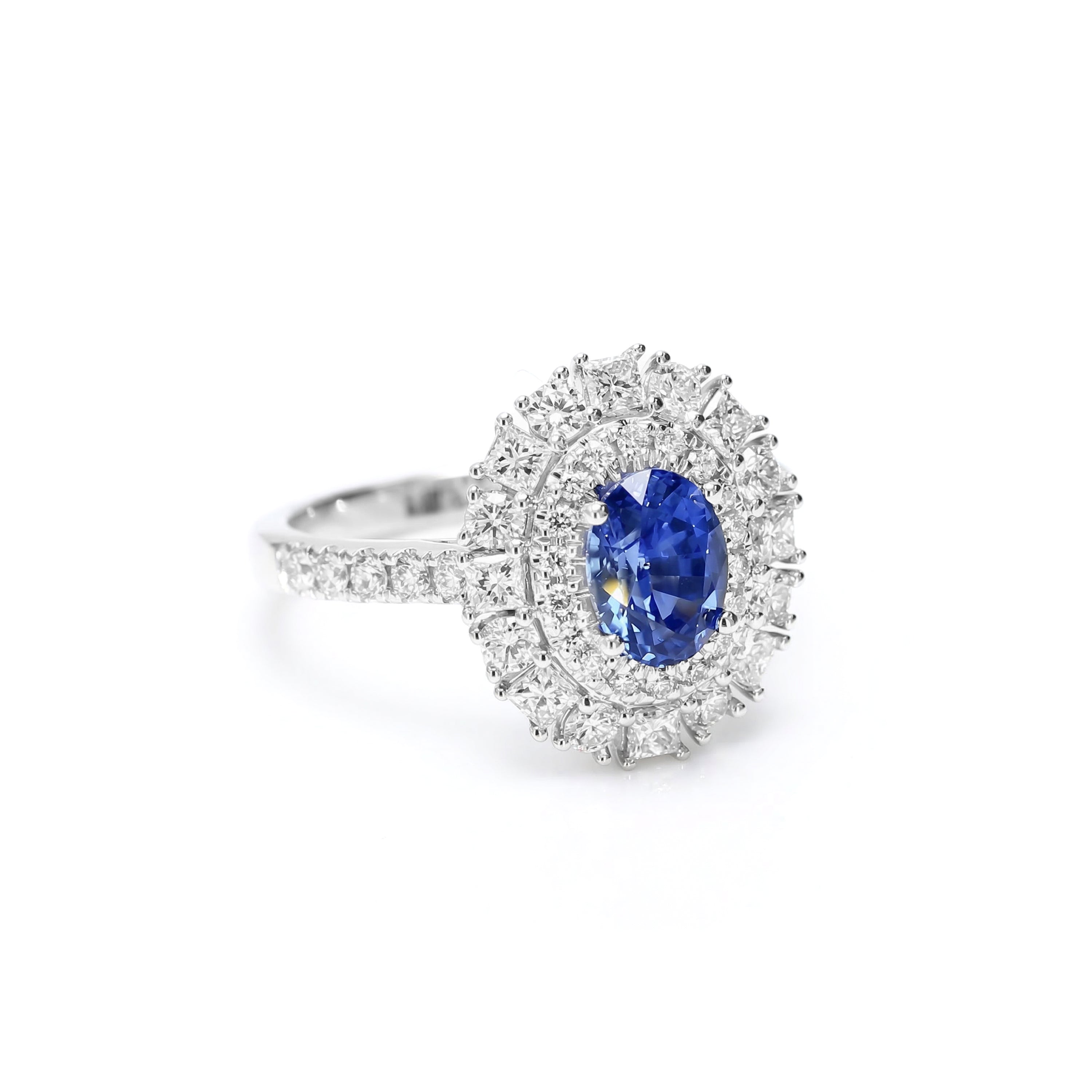 Natural Oval Sapphire & Diamond Ring product image 2