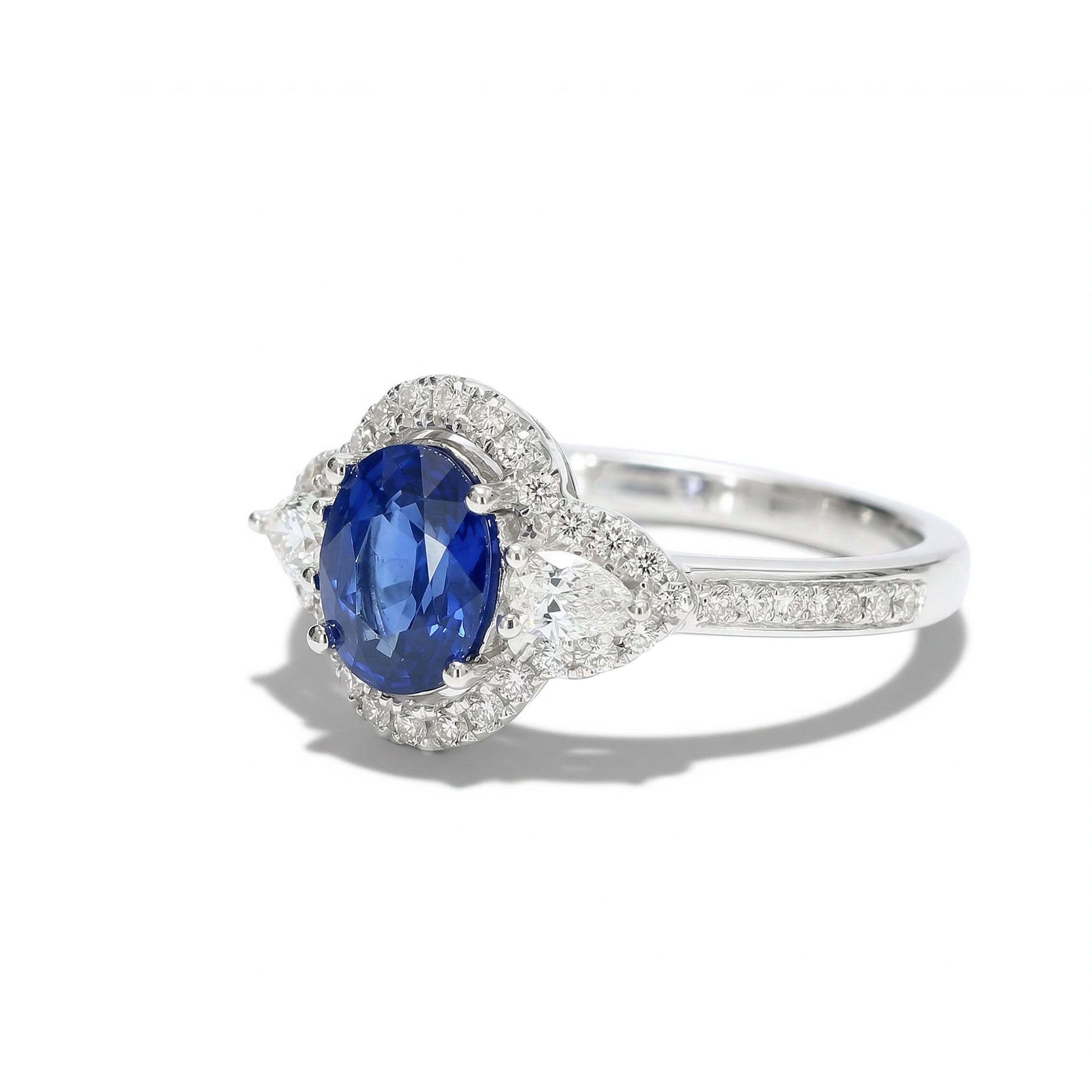 Natural Oval Sapphire & Diamond Ring product image 2