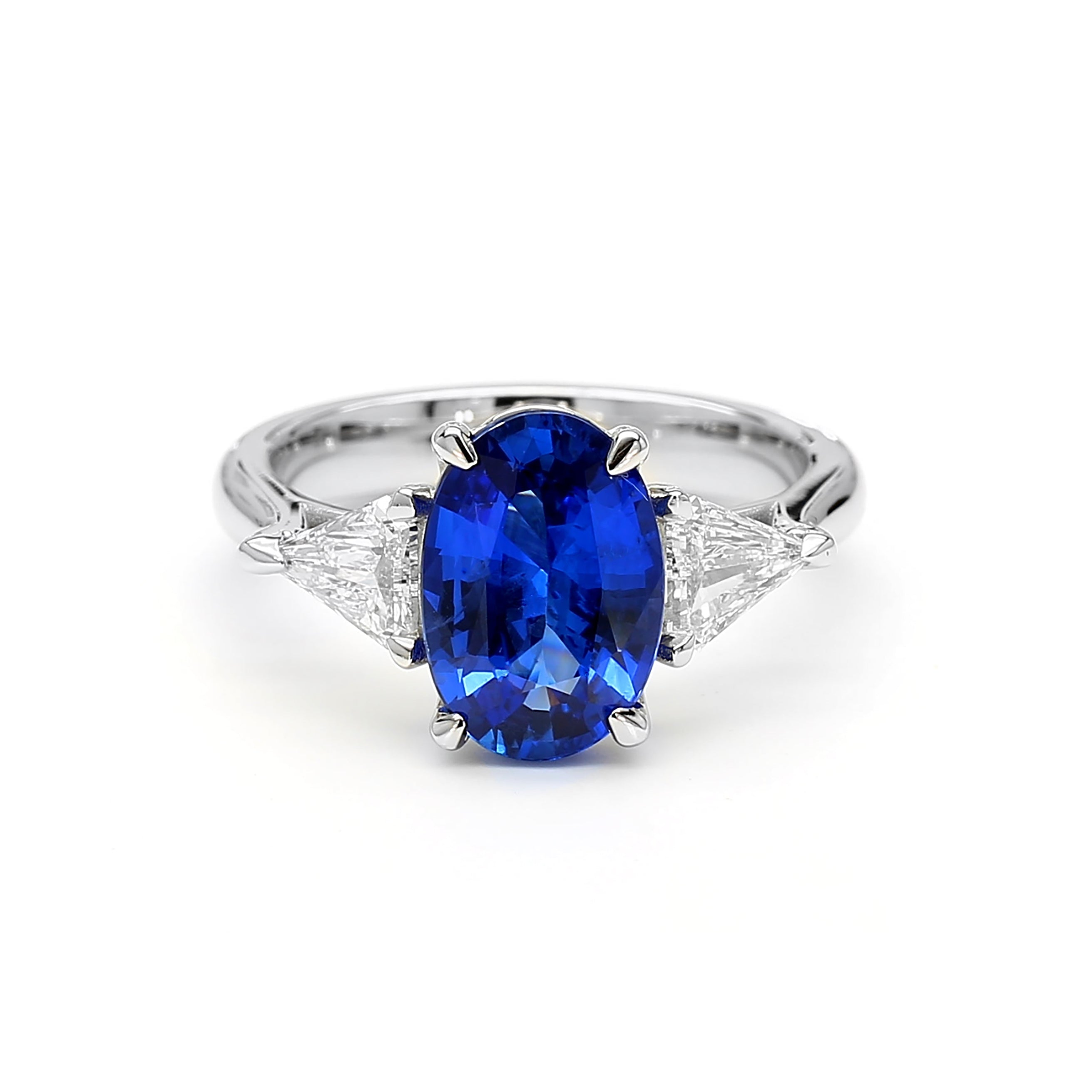 Natural Oval Sapphire & Diamond Ring | GIA Certified product image 1
