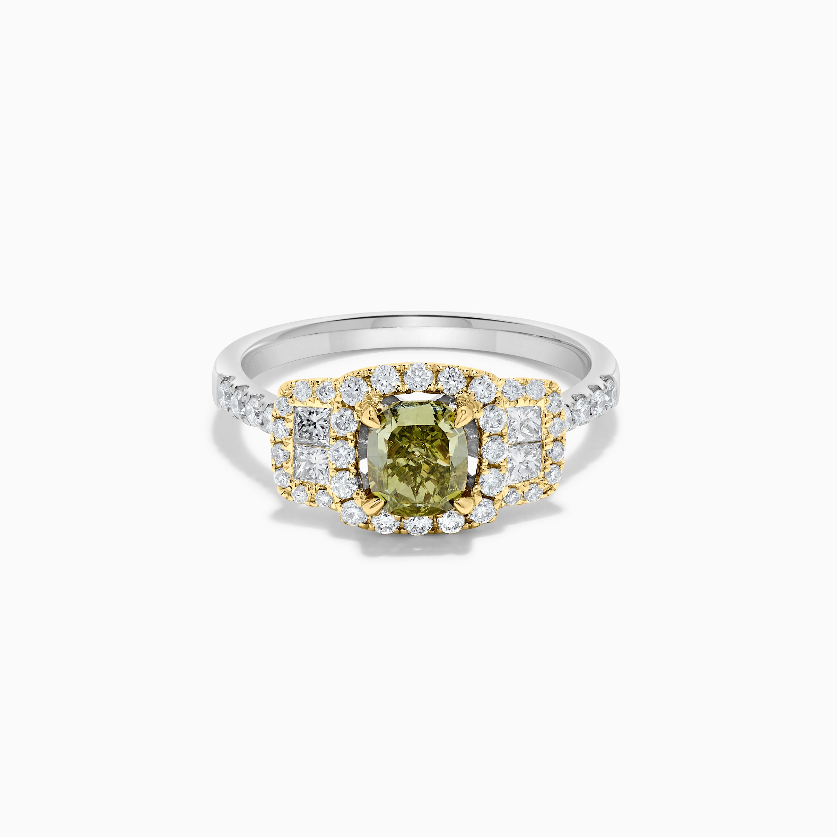 GIA Green Cushion Diamond Ring JRG004GR