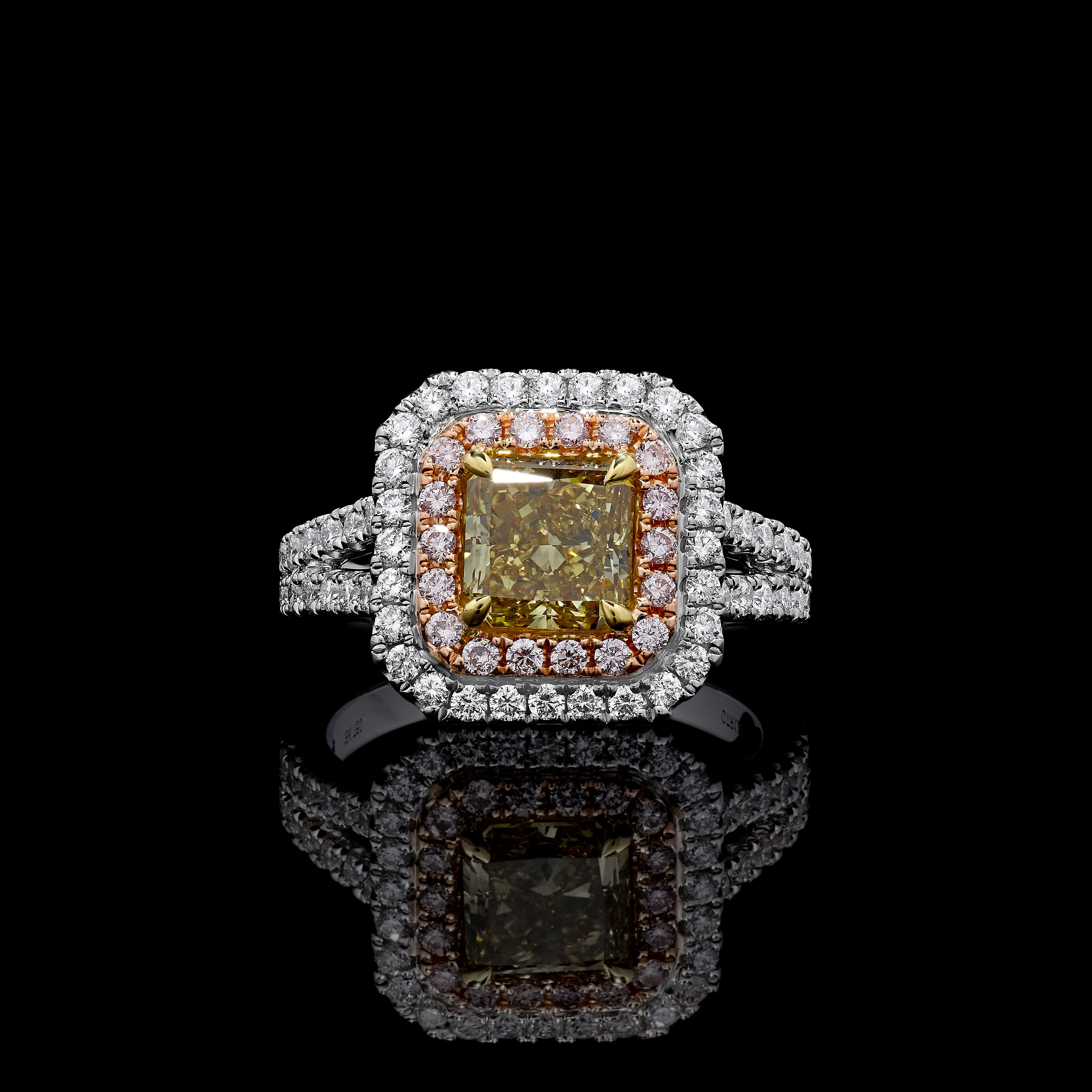 GIA Yellow Radiant Cut Diamond Ring JRG128GH