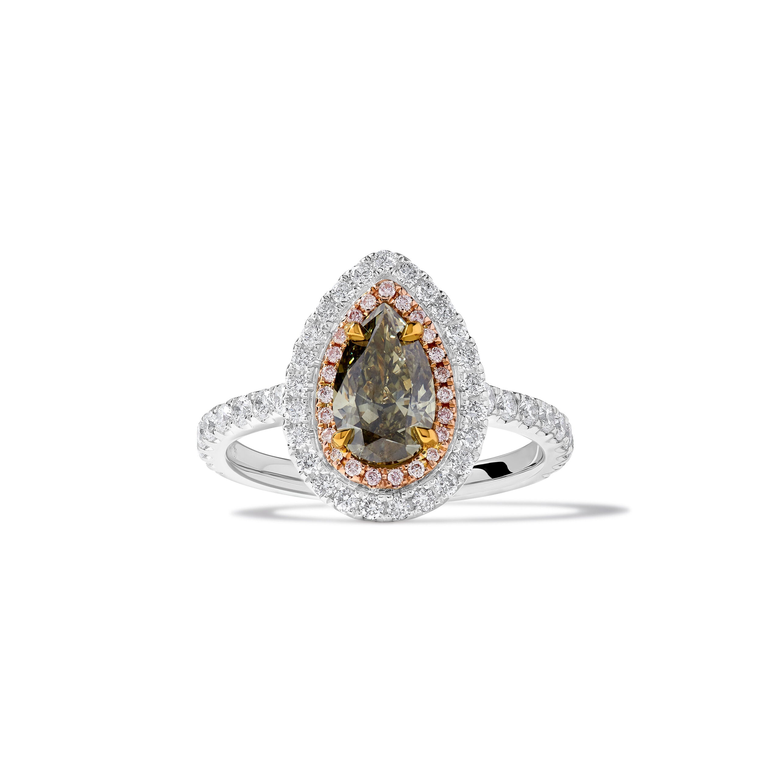 GIA Brown Pear Cut Diamond Ring JRG129GH