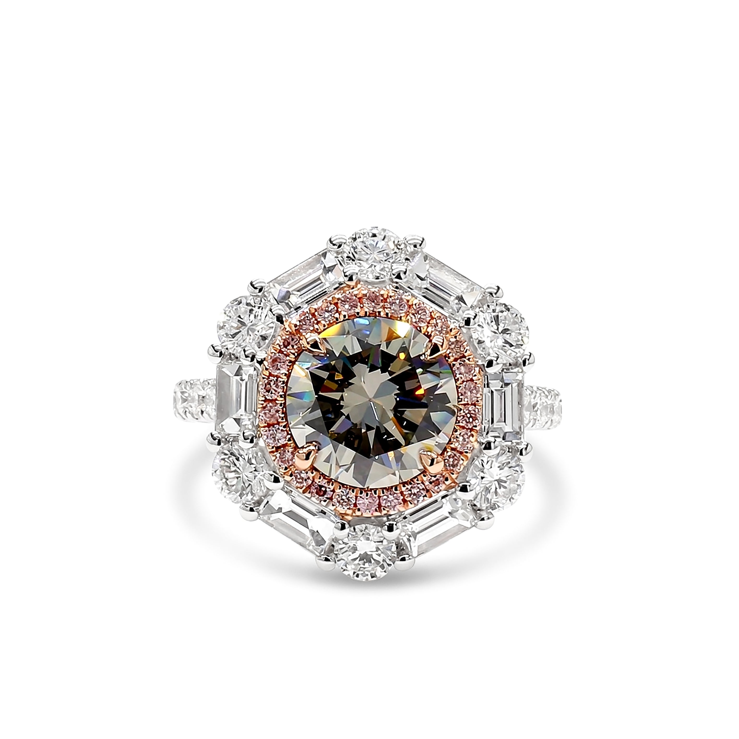 Natural Gray Round Diamond Ring | GIA Certified product image 1