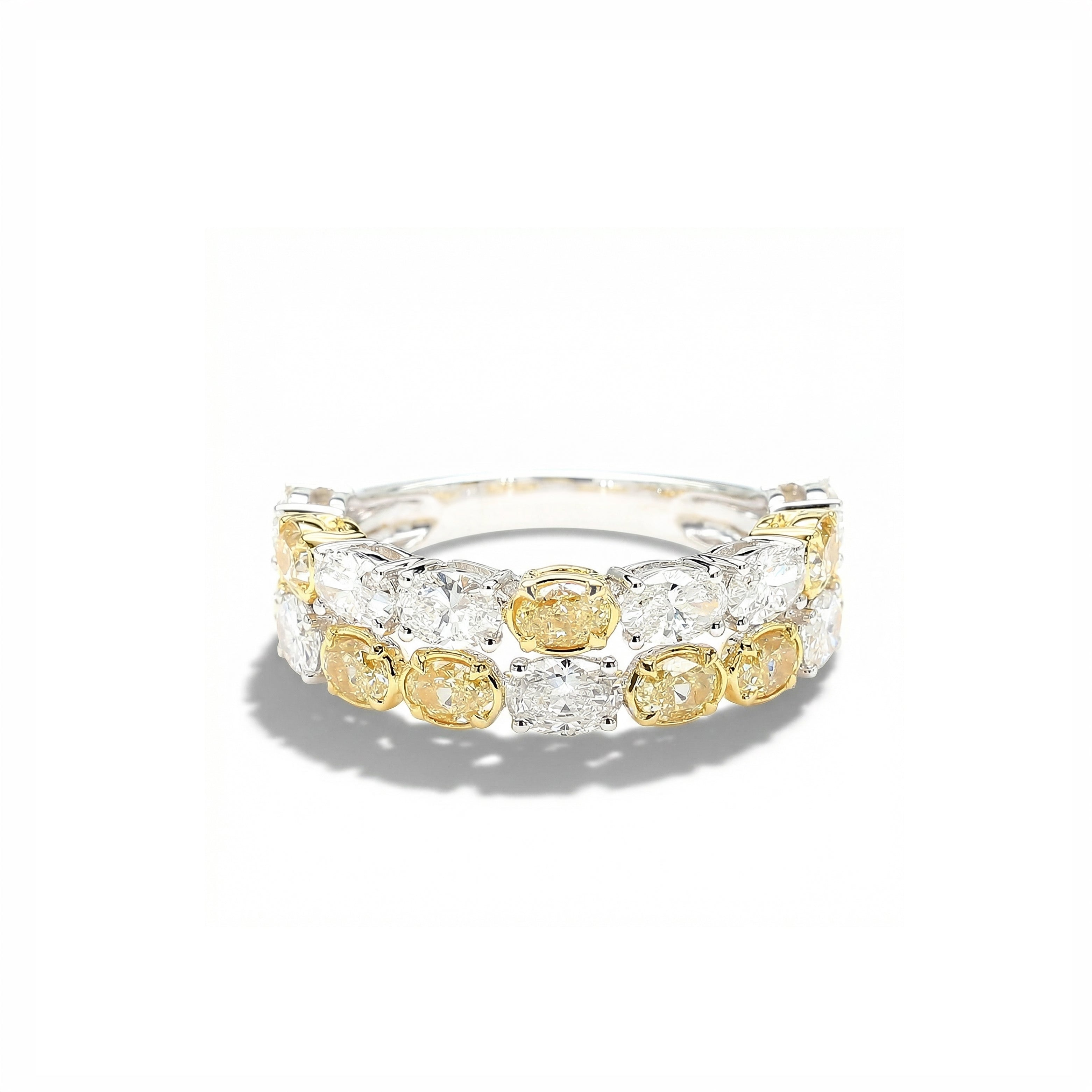 Natural Yellow & White Oval Diamond Band product image 1