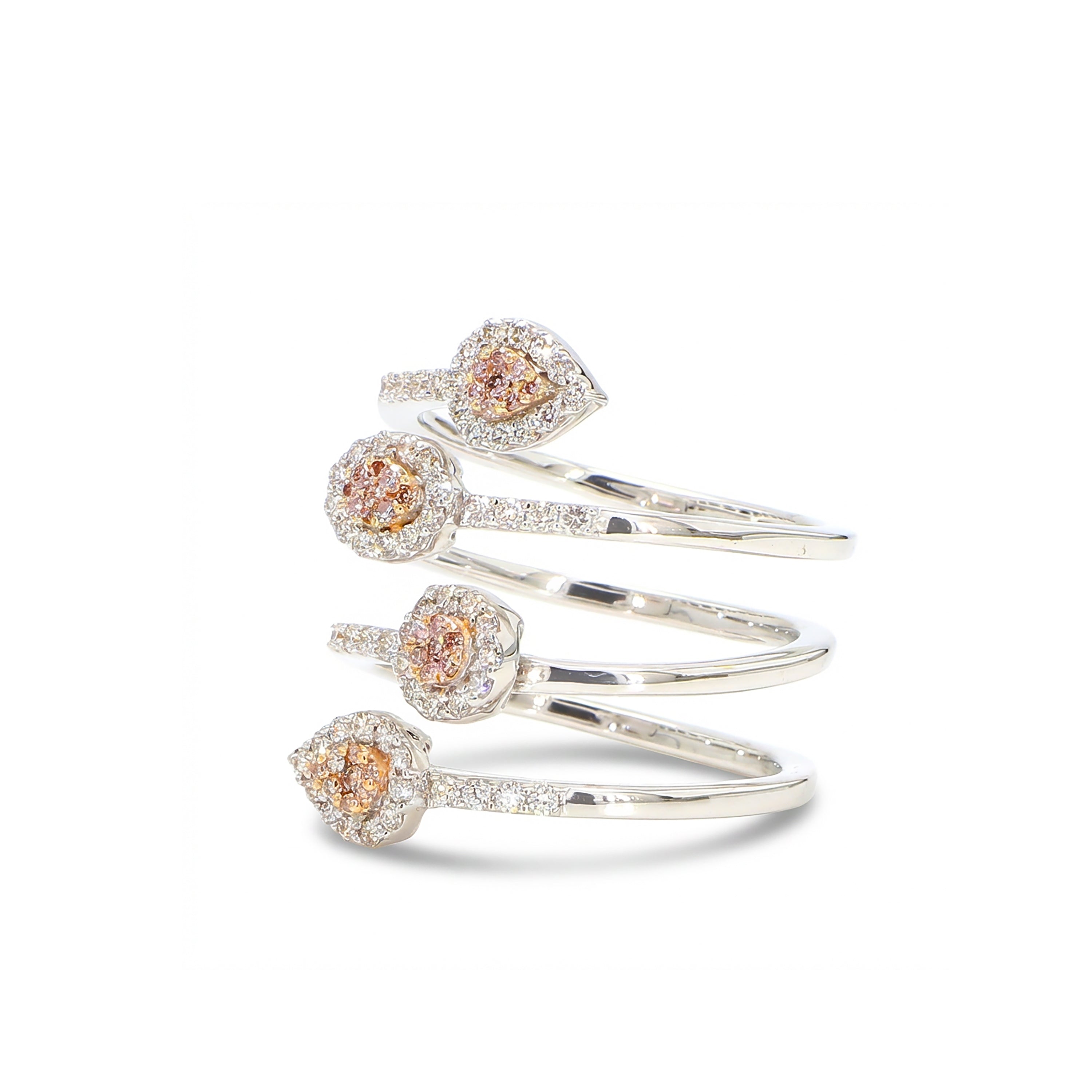 Natural Pink Diamond Spiral Ring product image 2