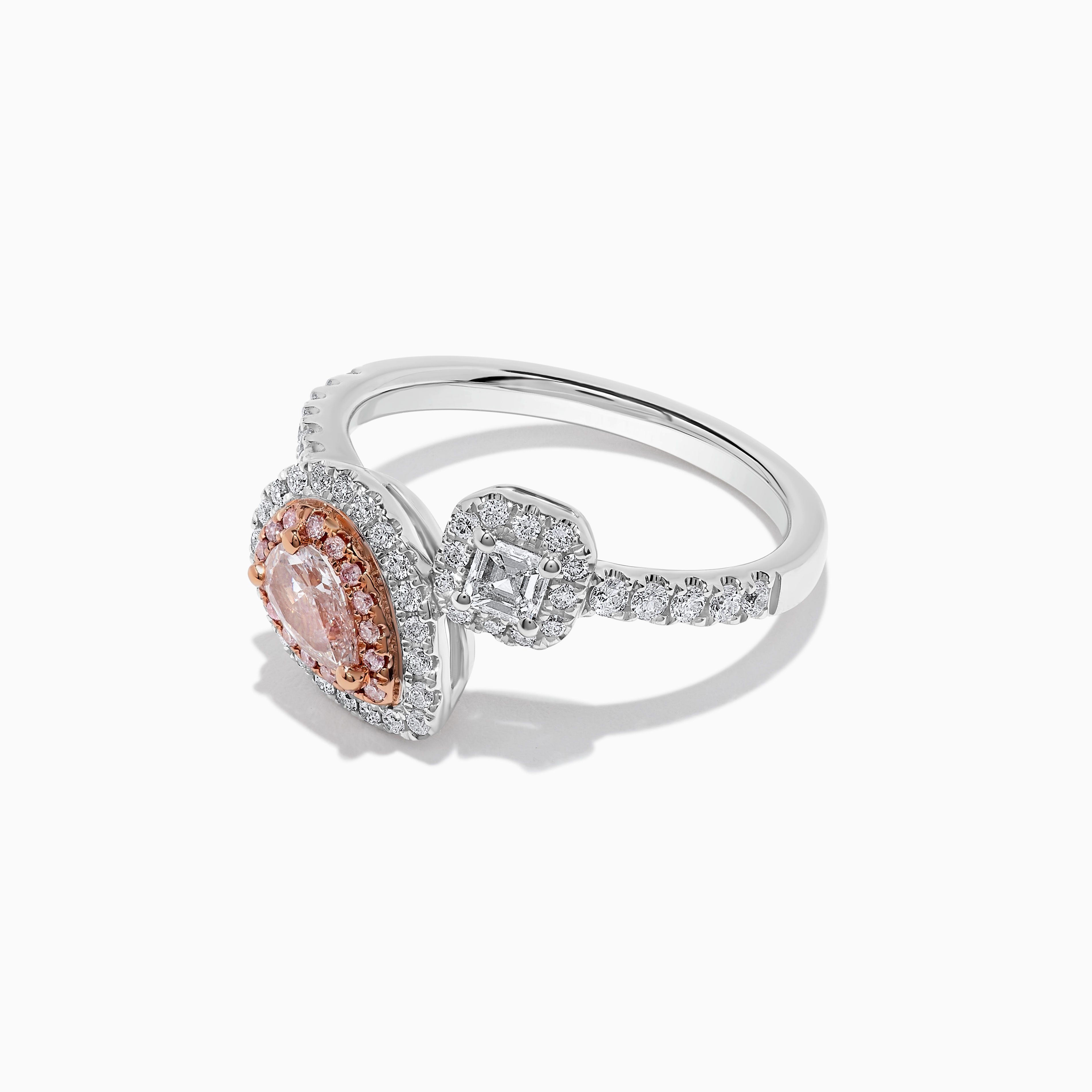 GIA Pink Pear & White Diamond Ring JRP0279H
