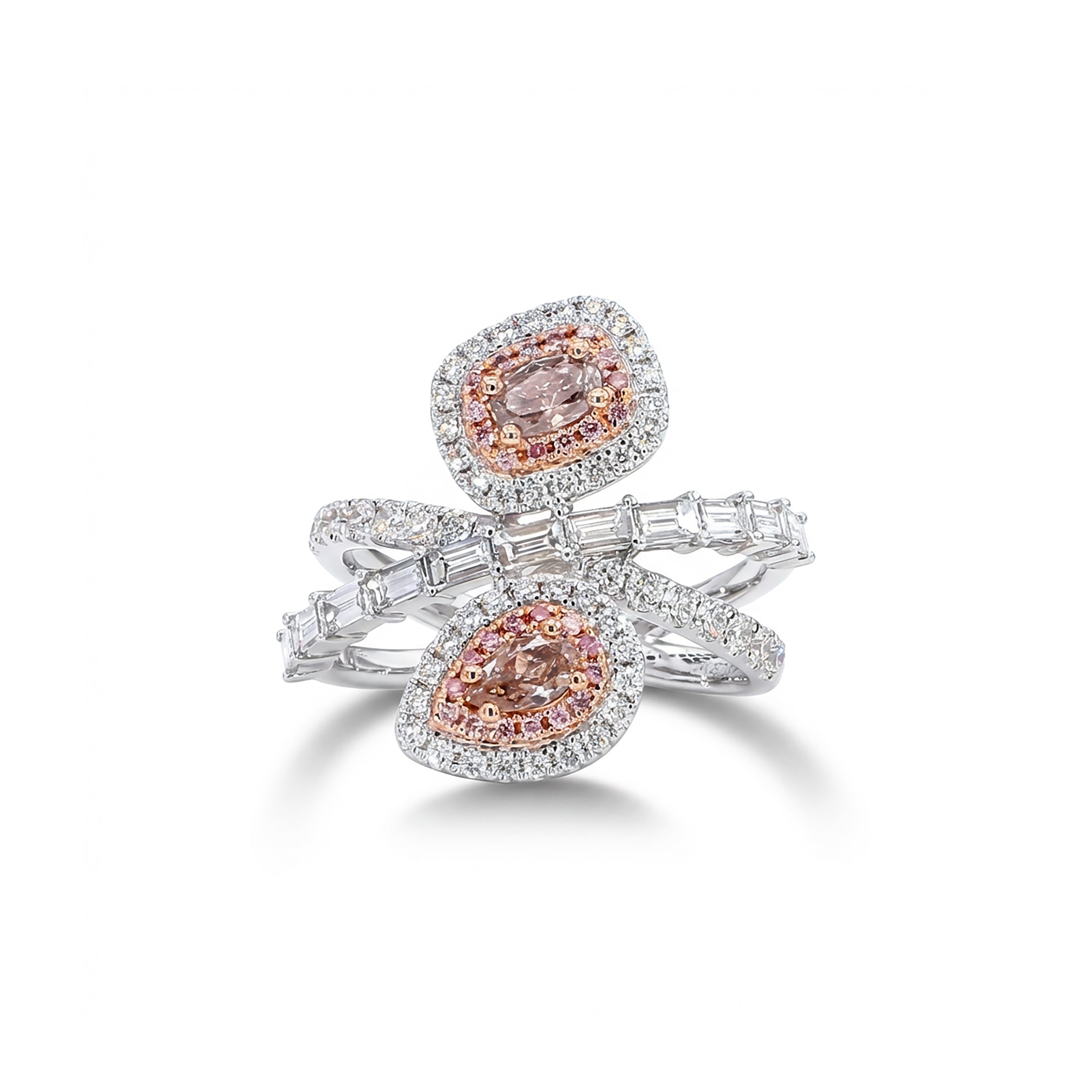 Natural Pink Diamond Spiral Ring | GIA Certified product image 1