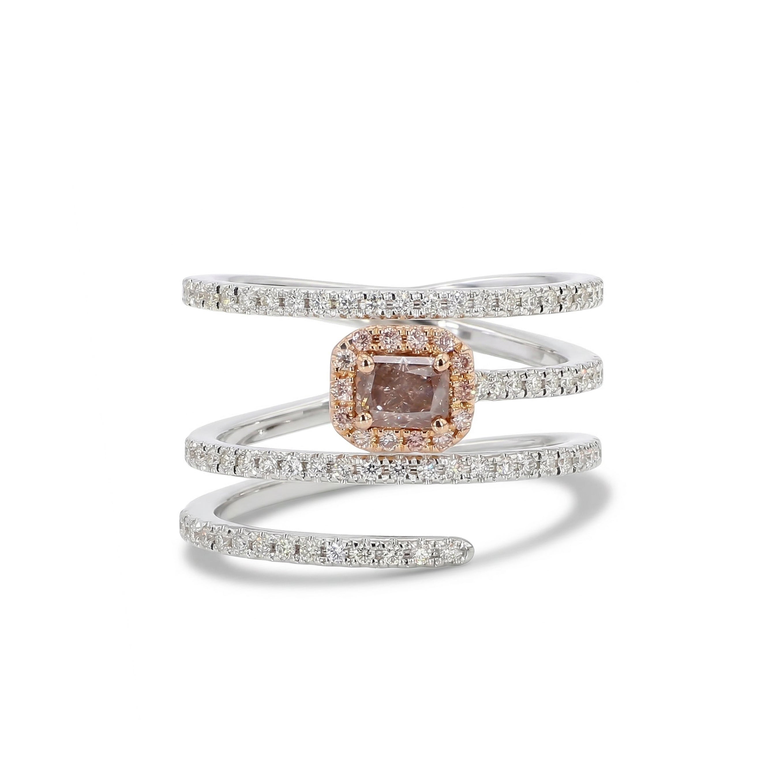 Natural Pink Radiant Diamond Ring GIA Certified product image 1