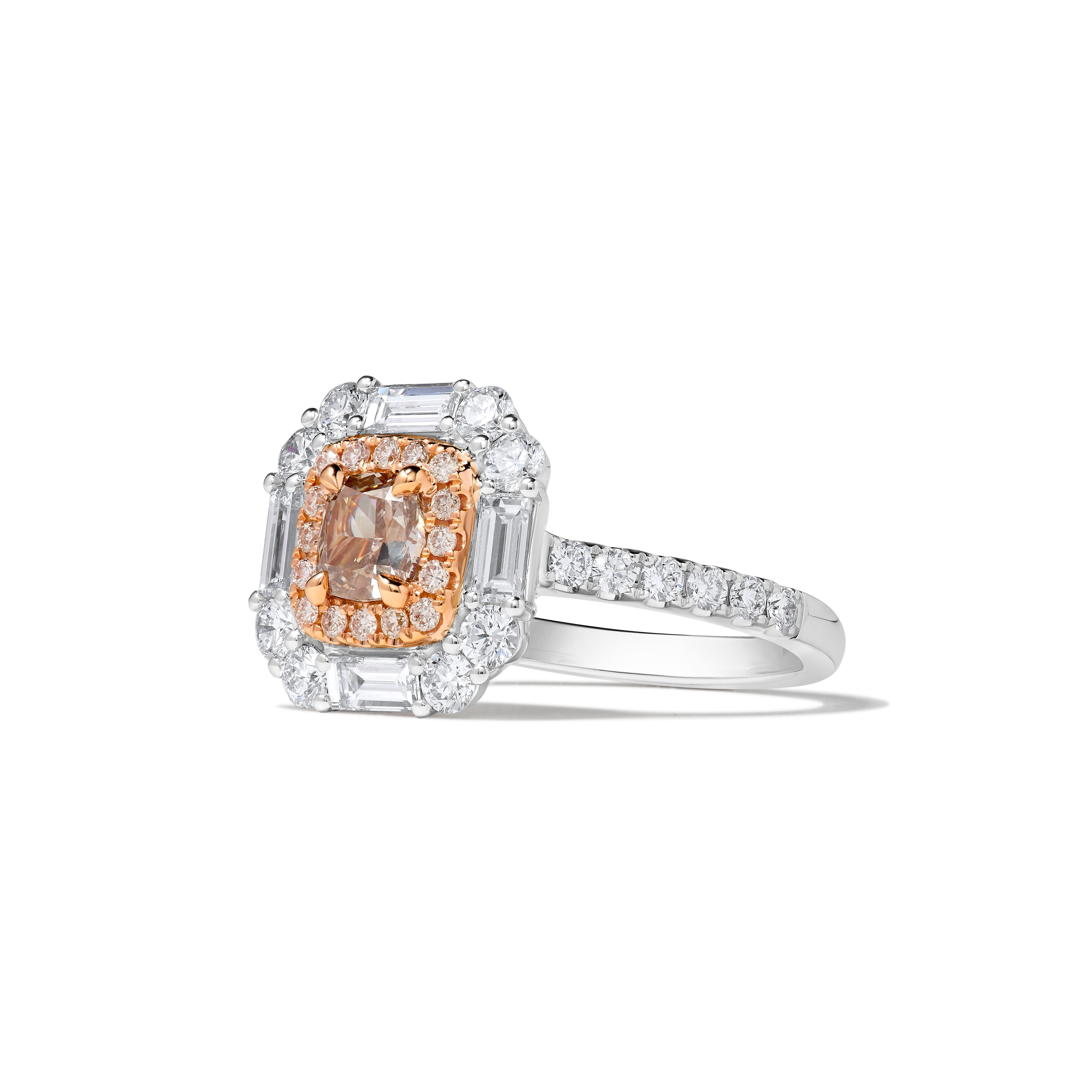 Natural Pink Cushion Diamond Ring GIA Certified product image 2
