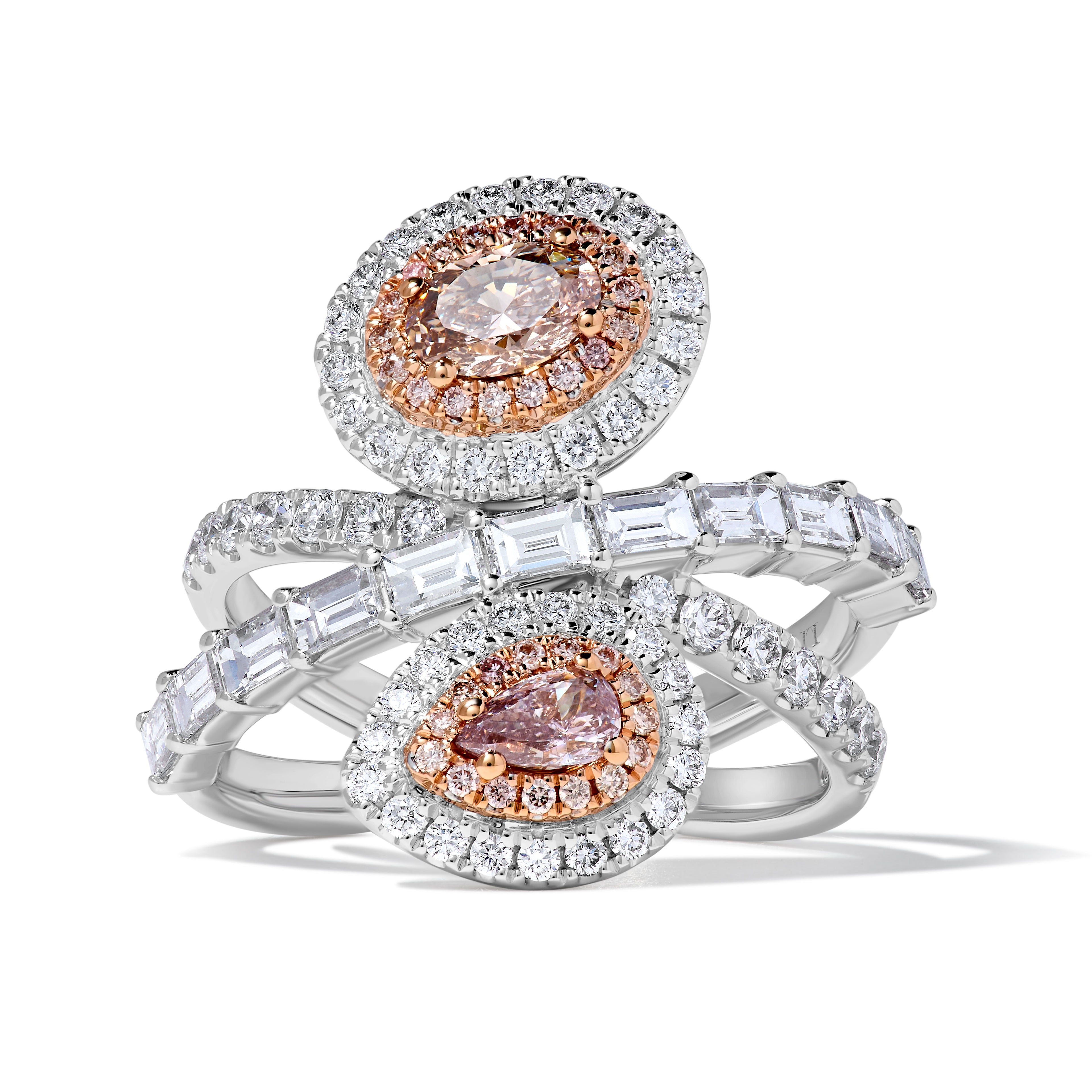 Natural Pink Oval Diamond Ring GIA Certified product image 1