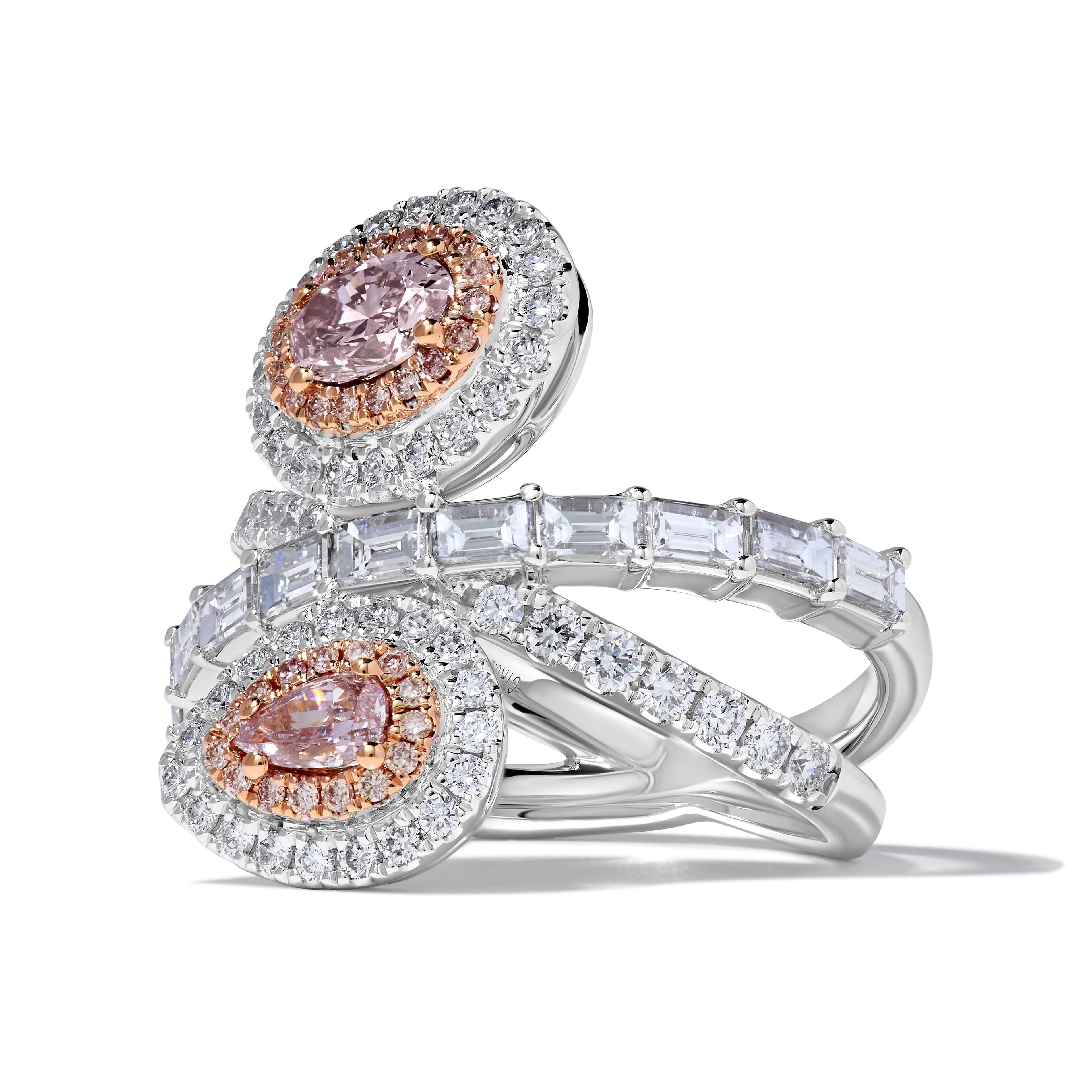 Natural Pink Oval Diamond Ring GIA Certified product image 2