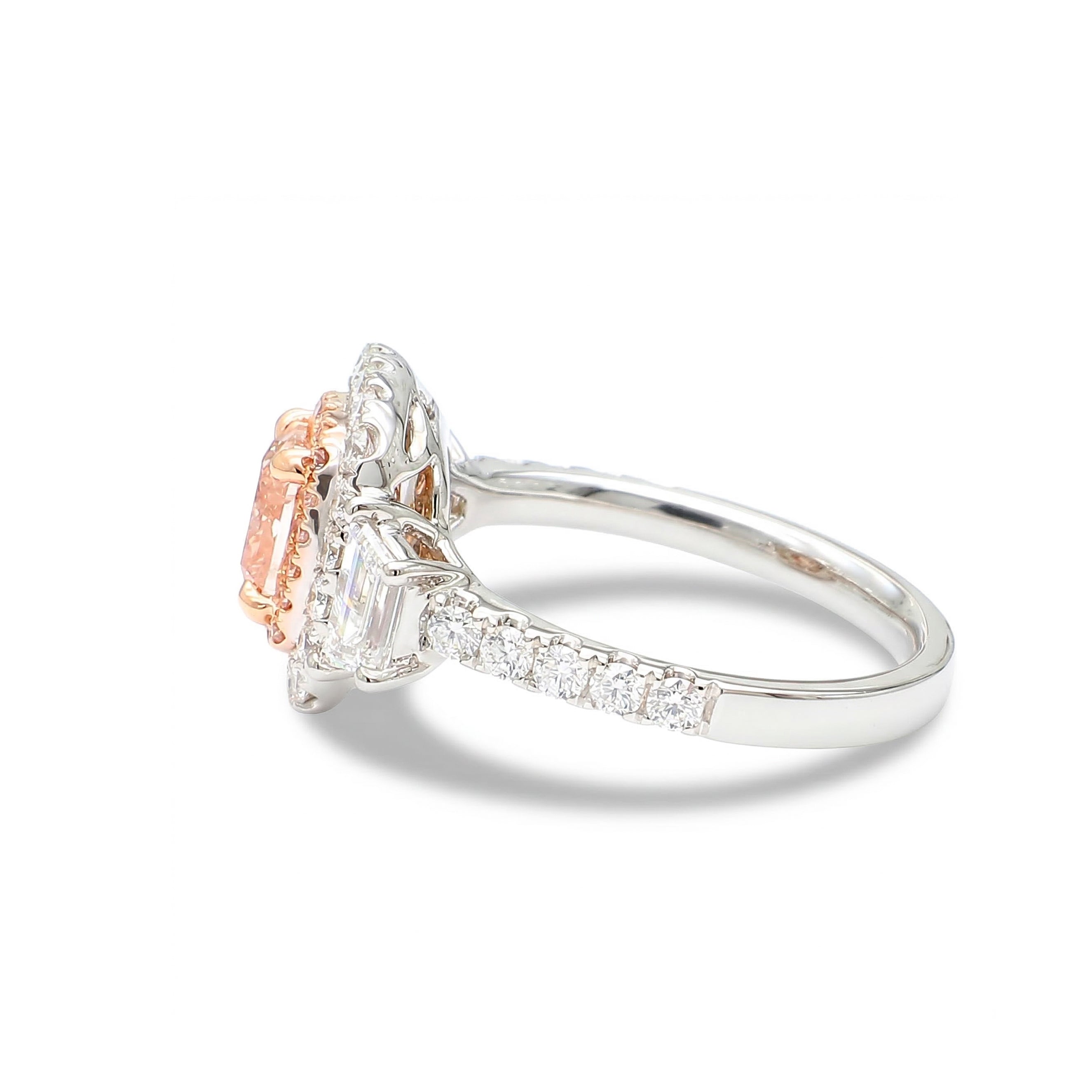 Natural Pink Cushion Diamond Ring | GIA Certified product image 2