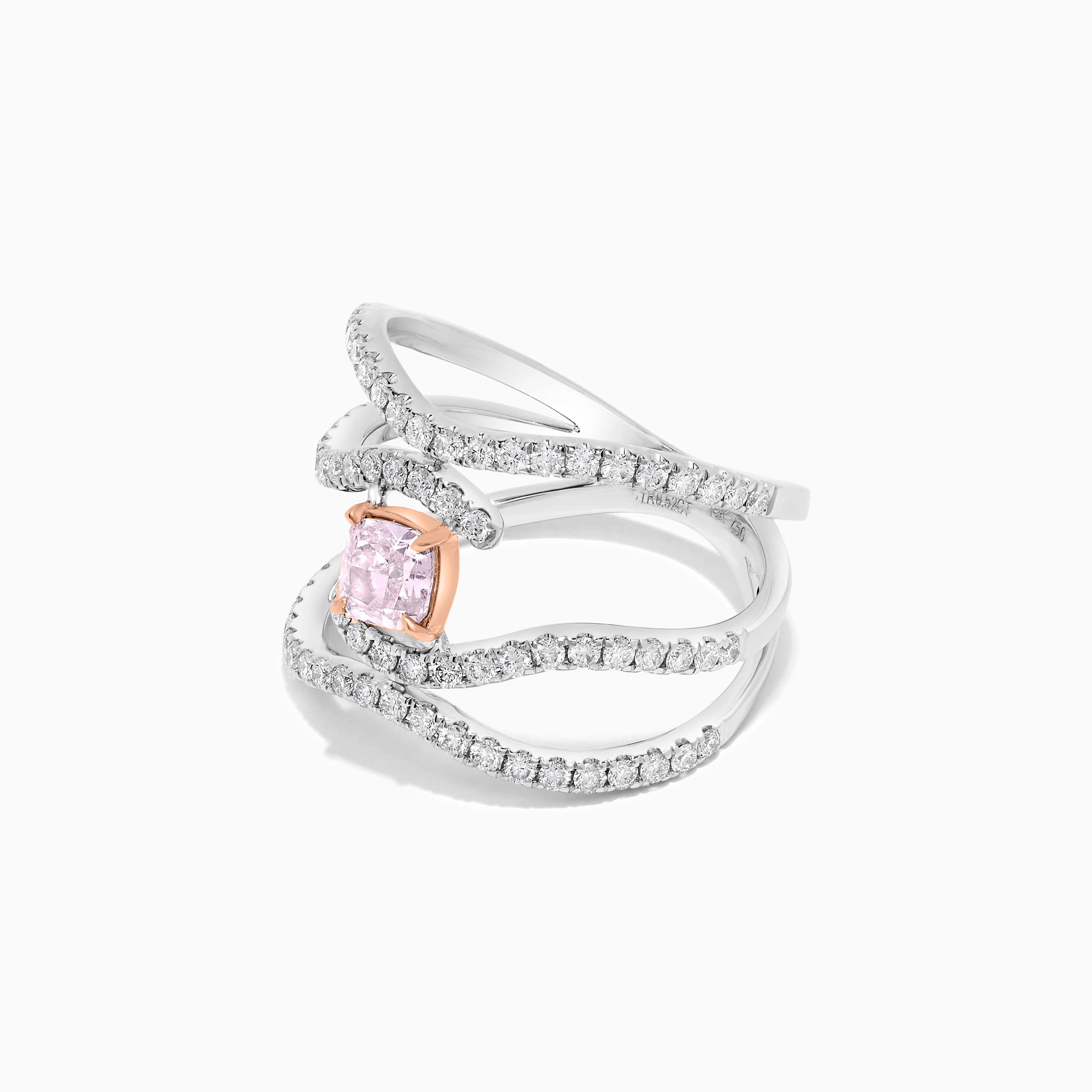 GIA Pink Cushion Cut Diamond Ring JRP135GH