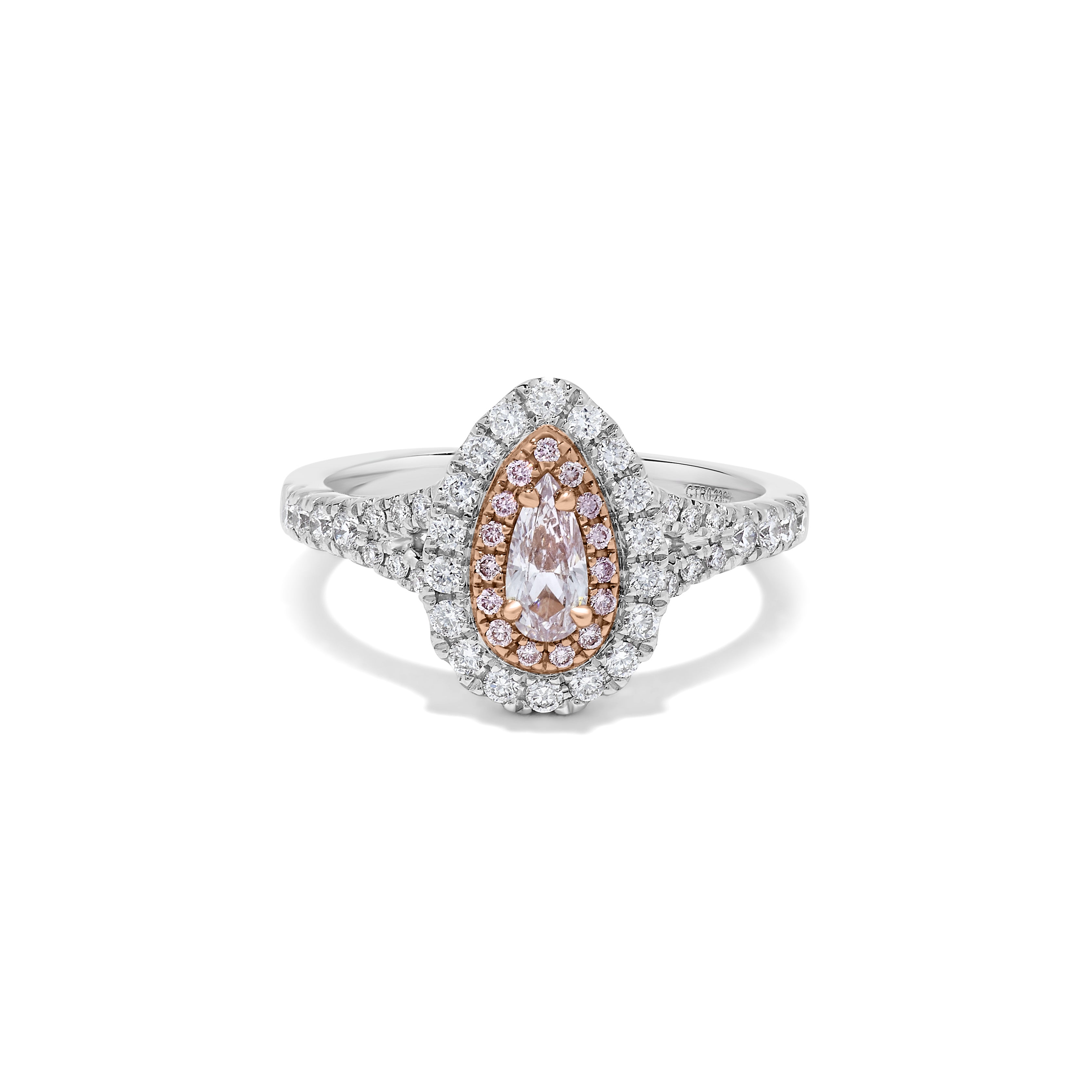 GIA Pink Pear Cut Diamond Ring JRP187GH