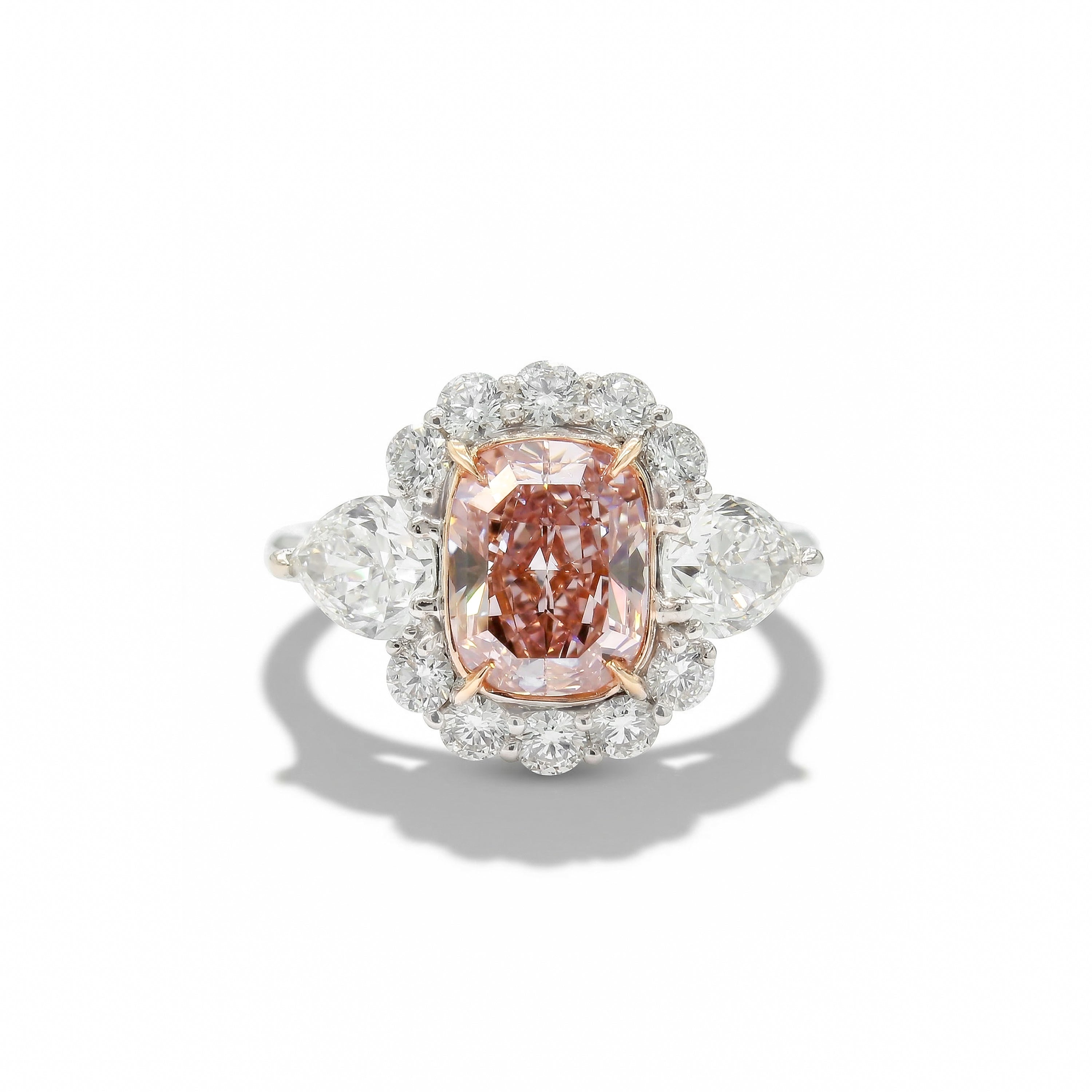 Natural Pink Cushion Diamond Ring | GIA Certified product image 1