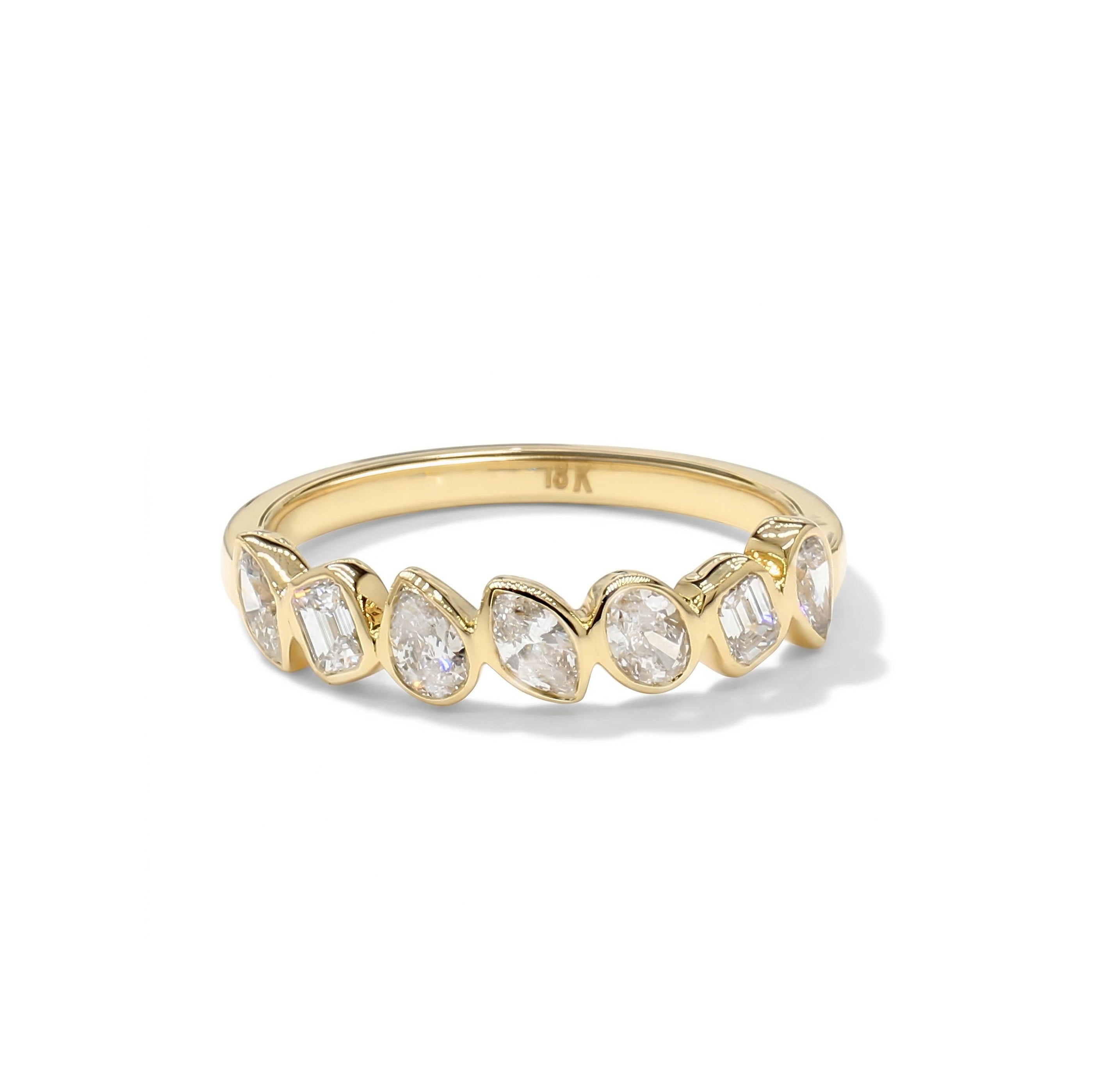 Natural Multi-Shape Diamond Bezel Band product image 1