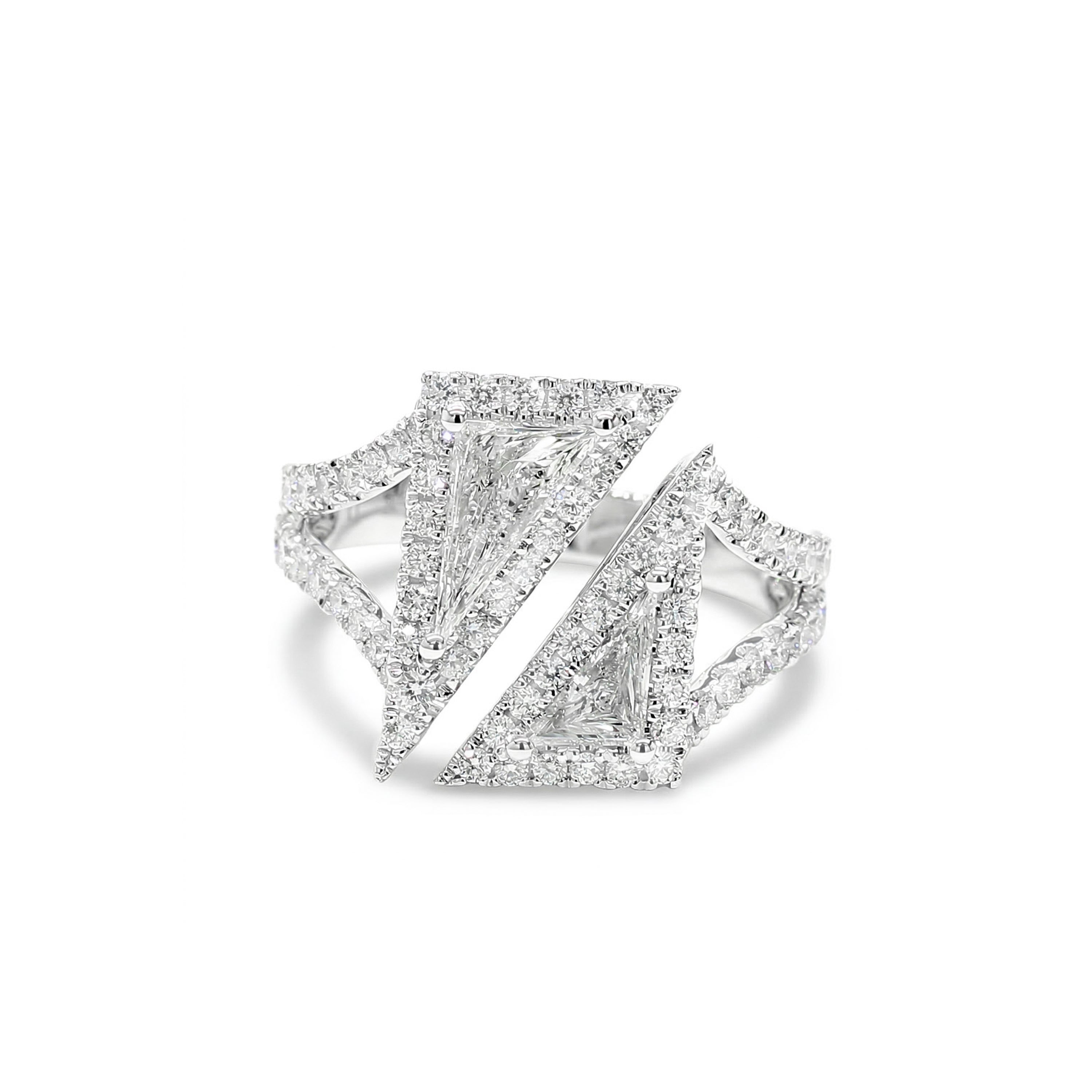 Natural Kite Diamond Open Halo Ring product image 1