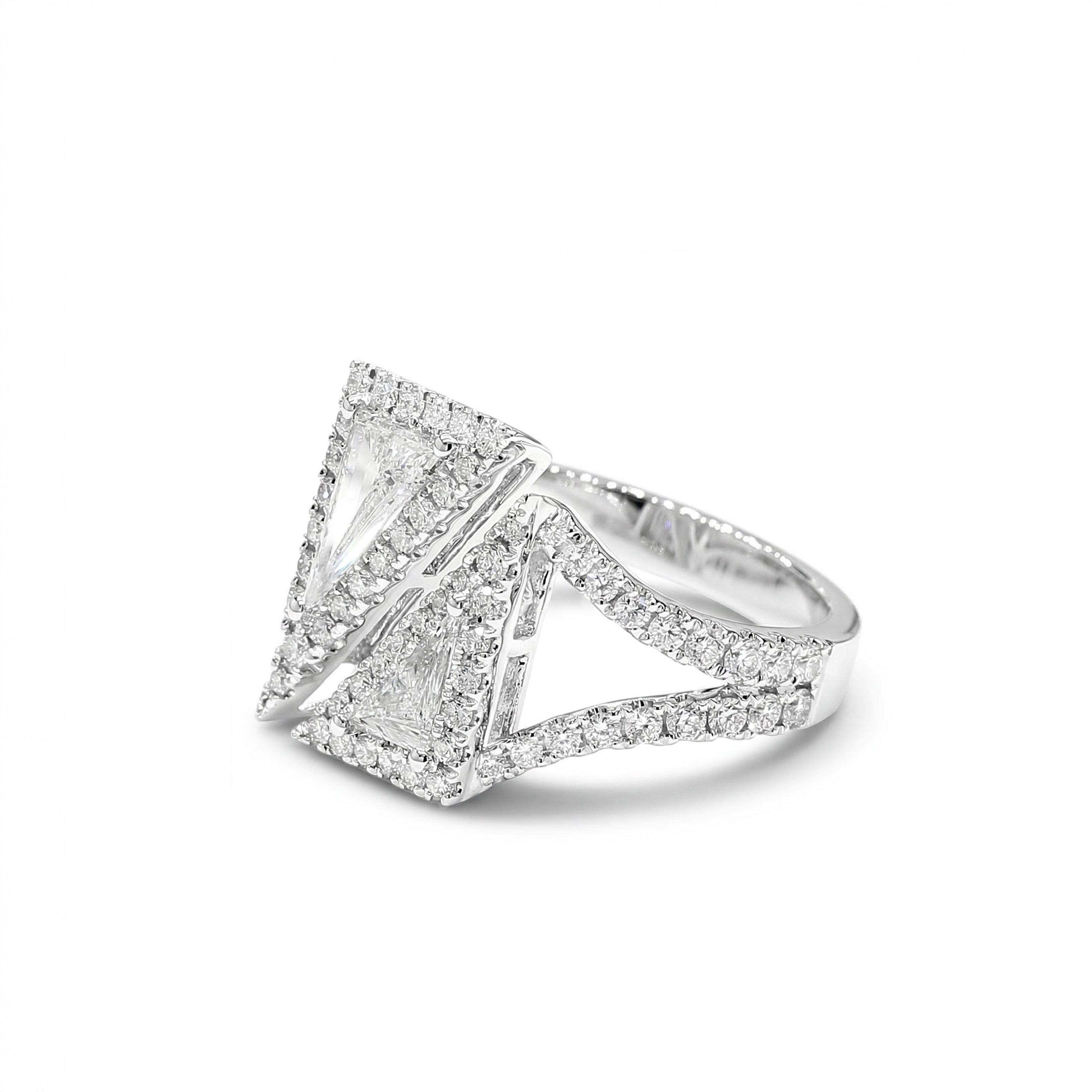 Natural Kite Diamond Open Halo Ring product image 2