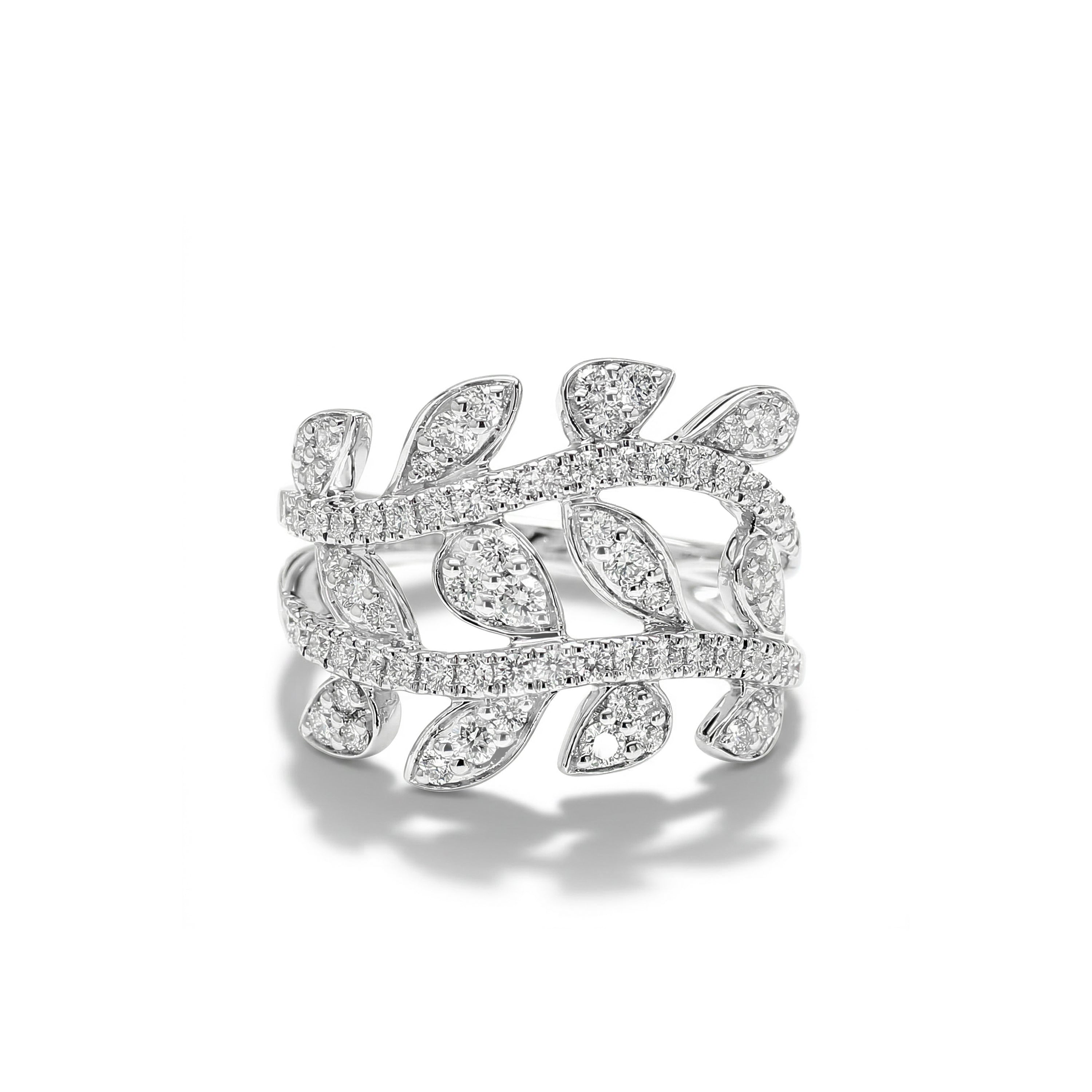 Natural Diamond Spiral Leaf Ring product image 1