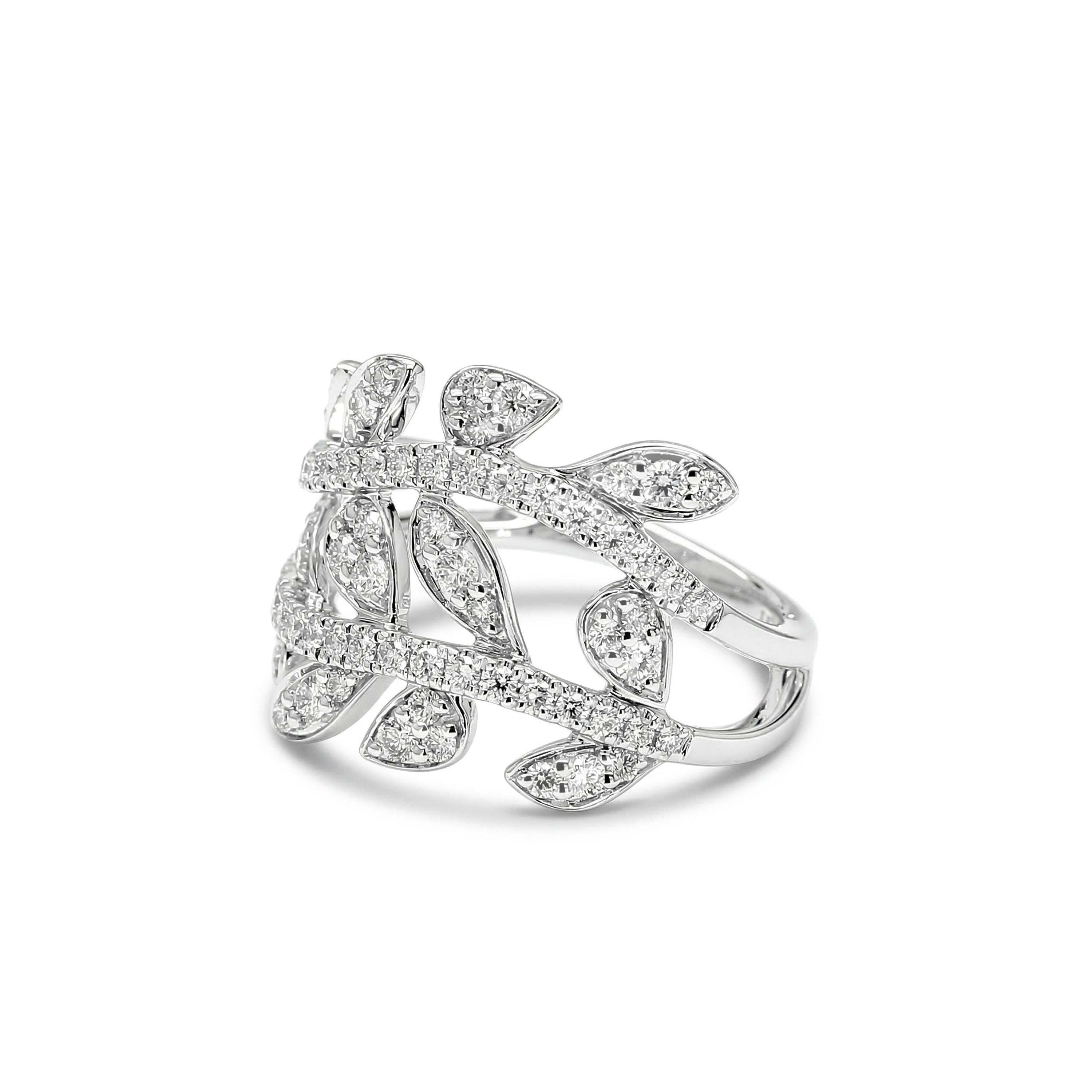 Natural Diamond Spiral Leaf Ring product image 2
