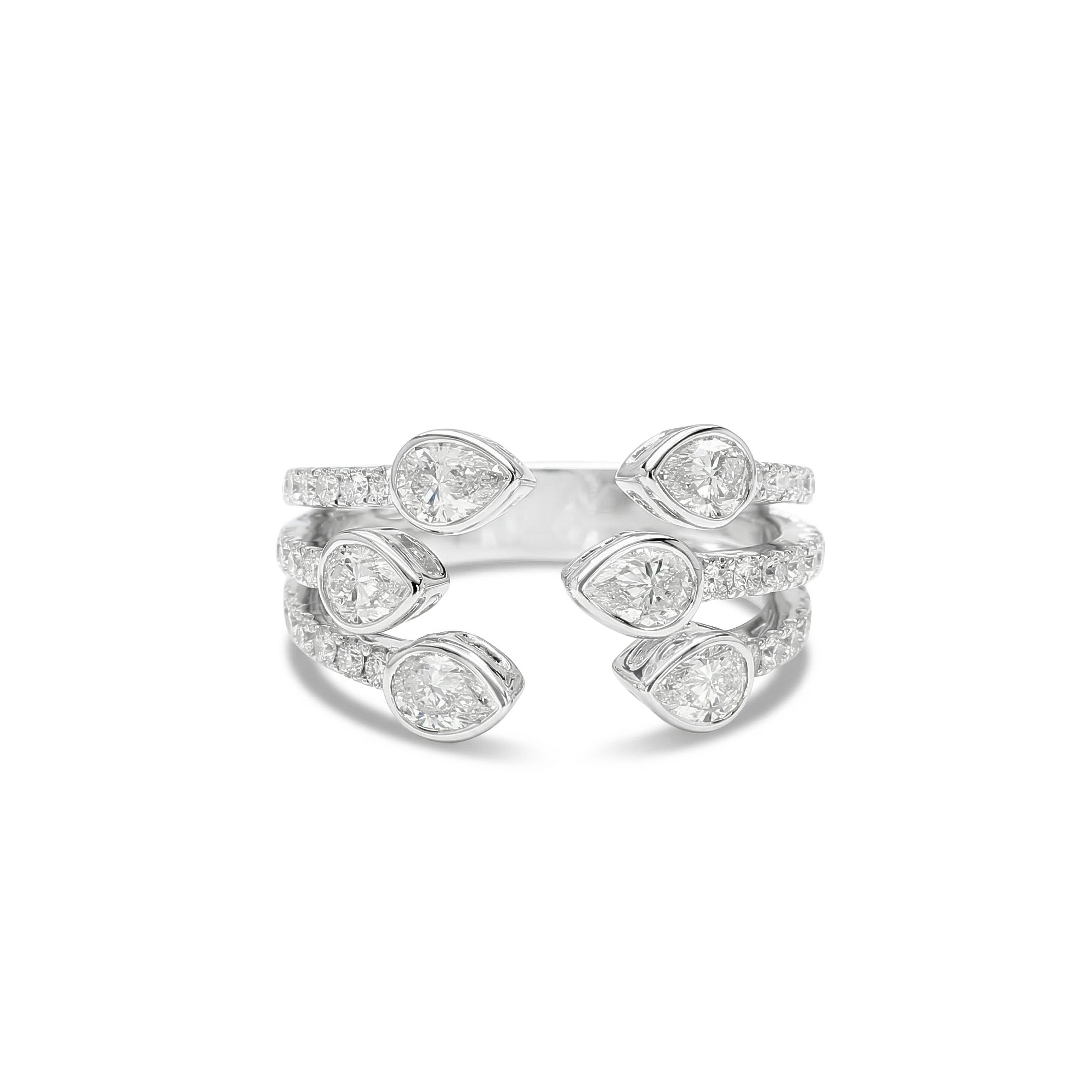Natural Pear Diamond Bezel Ring product image 1