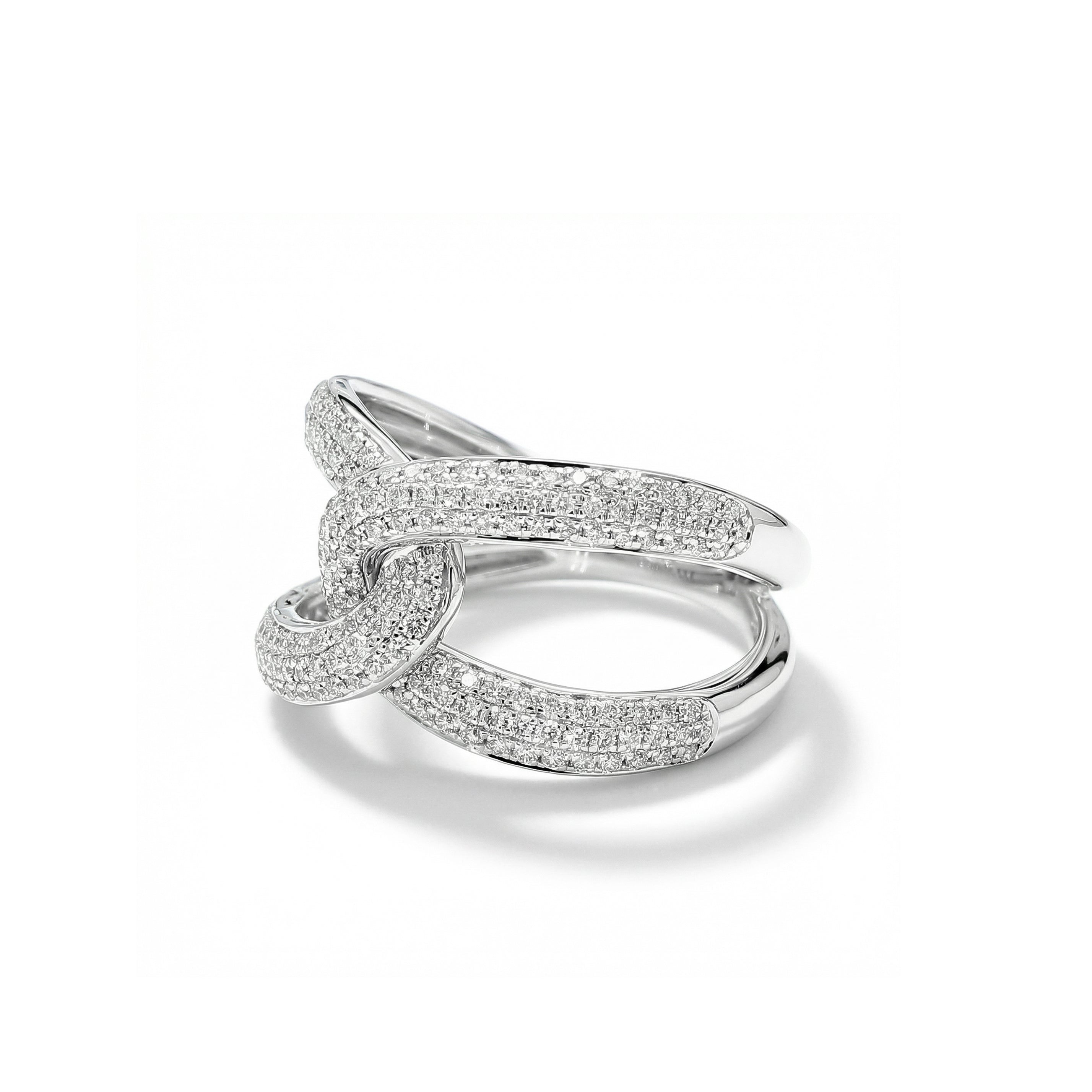 Natural Diamond Interlocking Pavé Ring product image 2