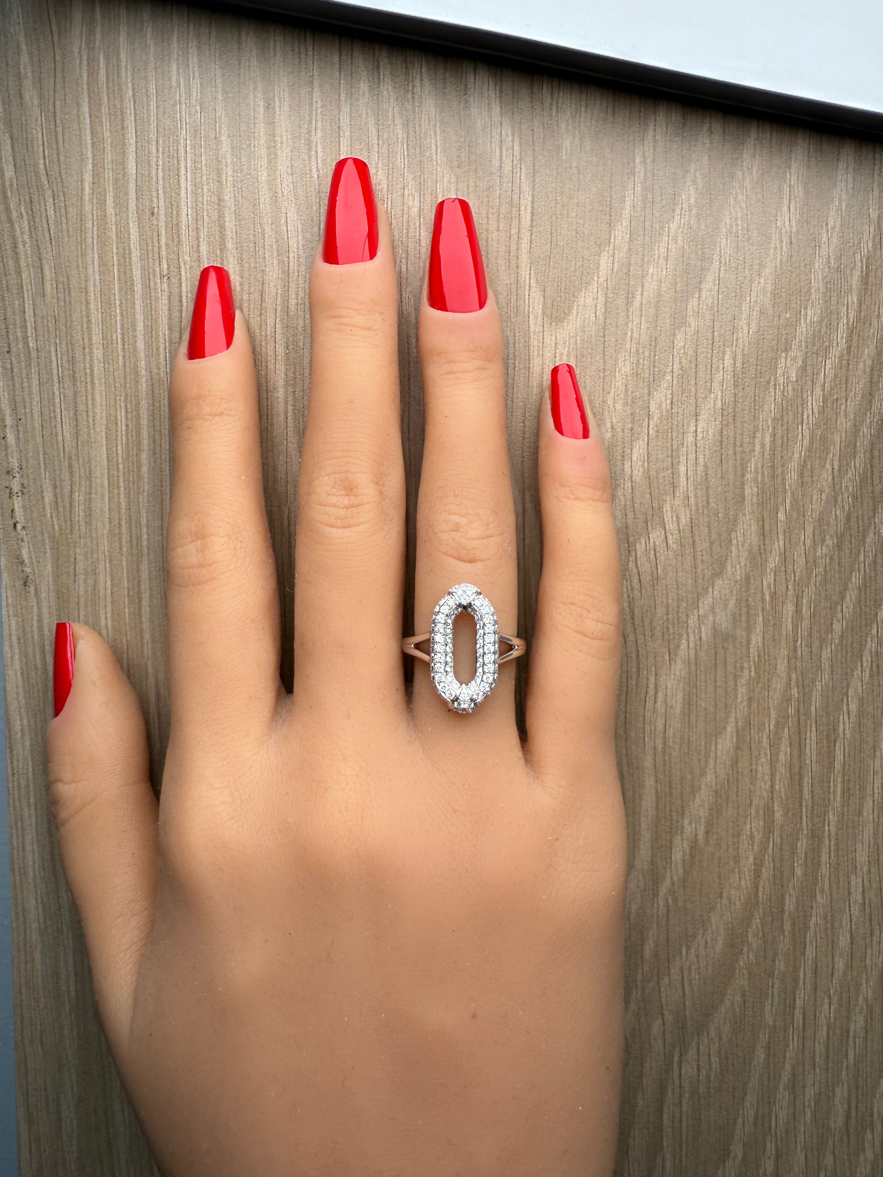 Natural White Round Diamond Ring
