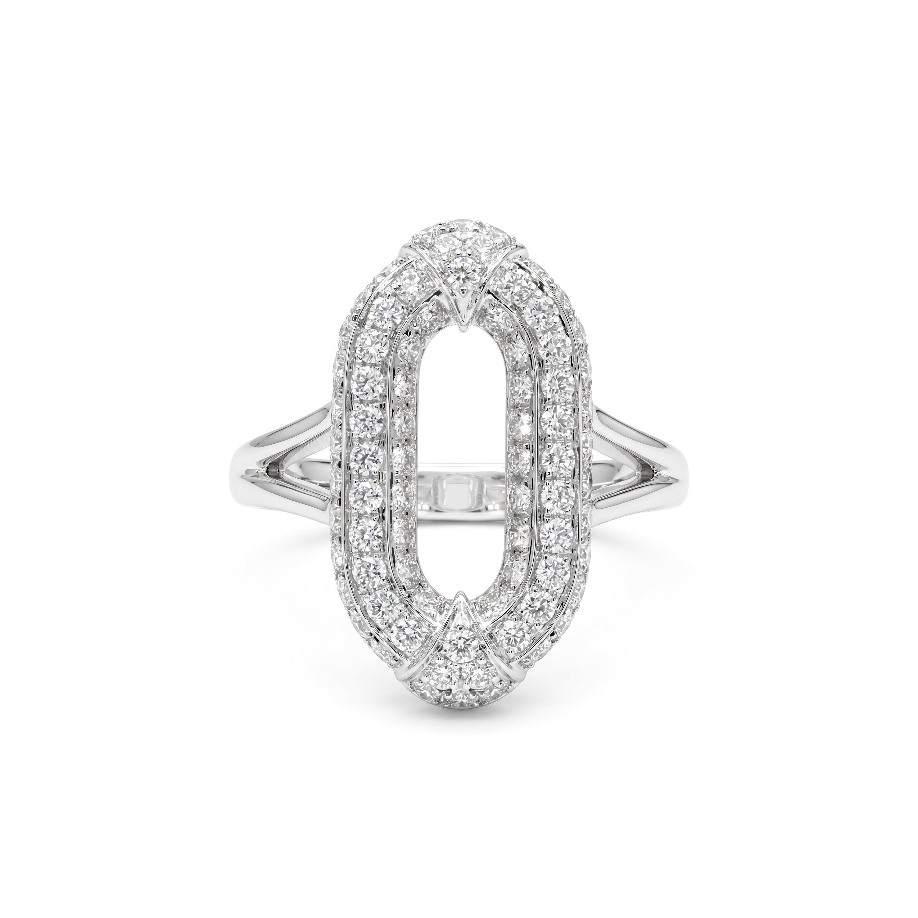 Natural Pavé Diamond Oval Ring