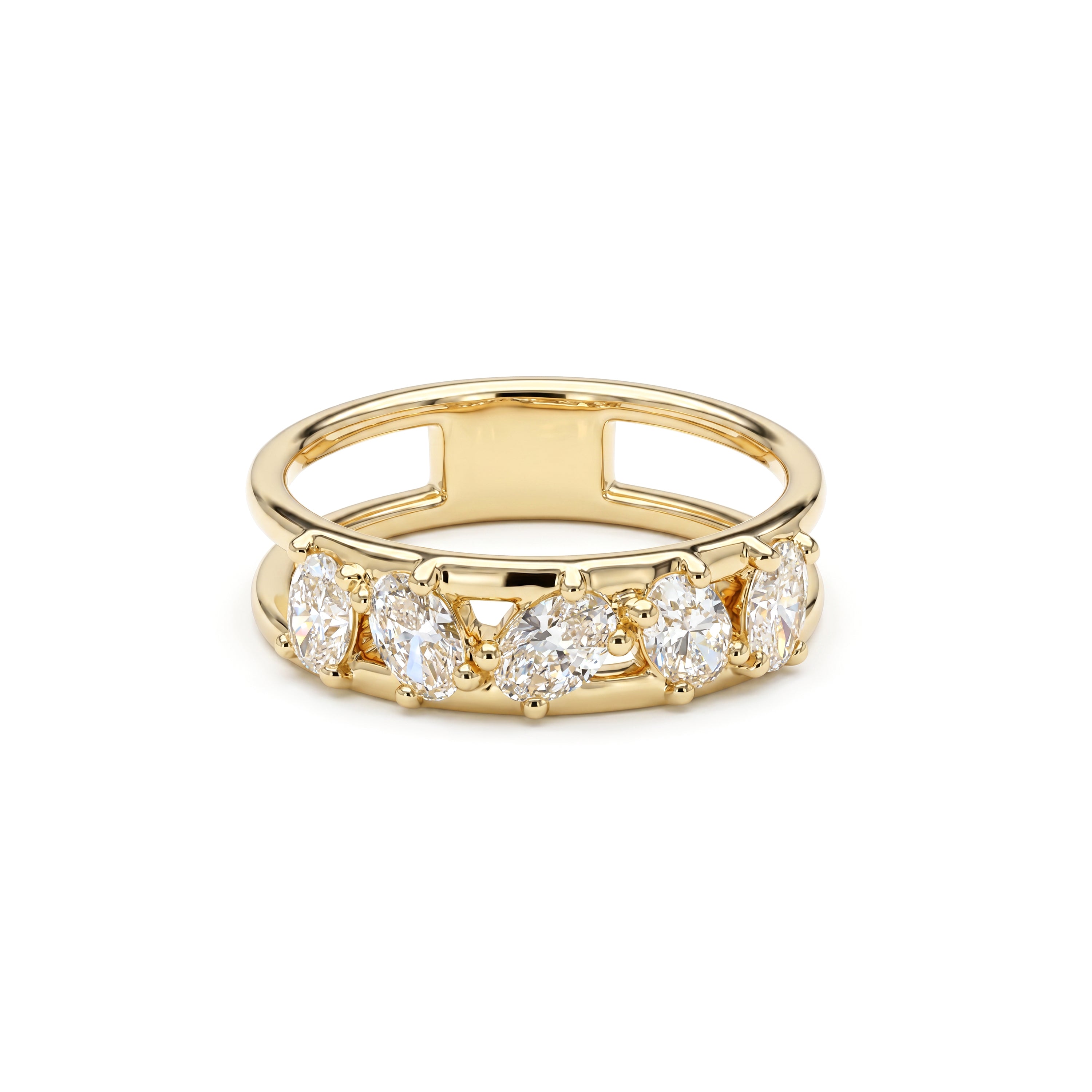 Natural Oval Diamond Band