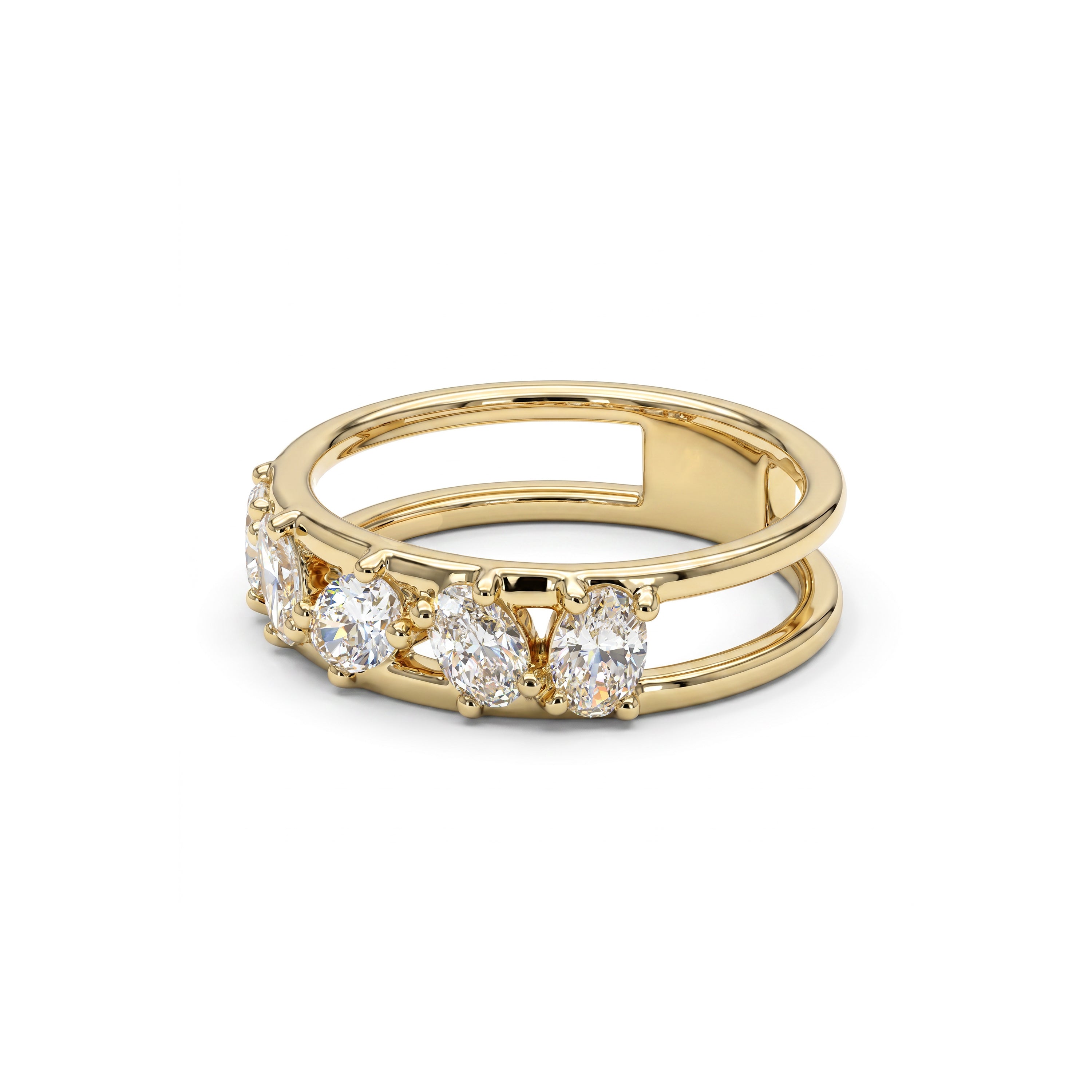 Natural Oval Diamond Band