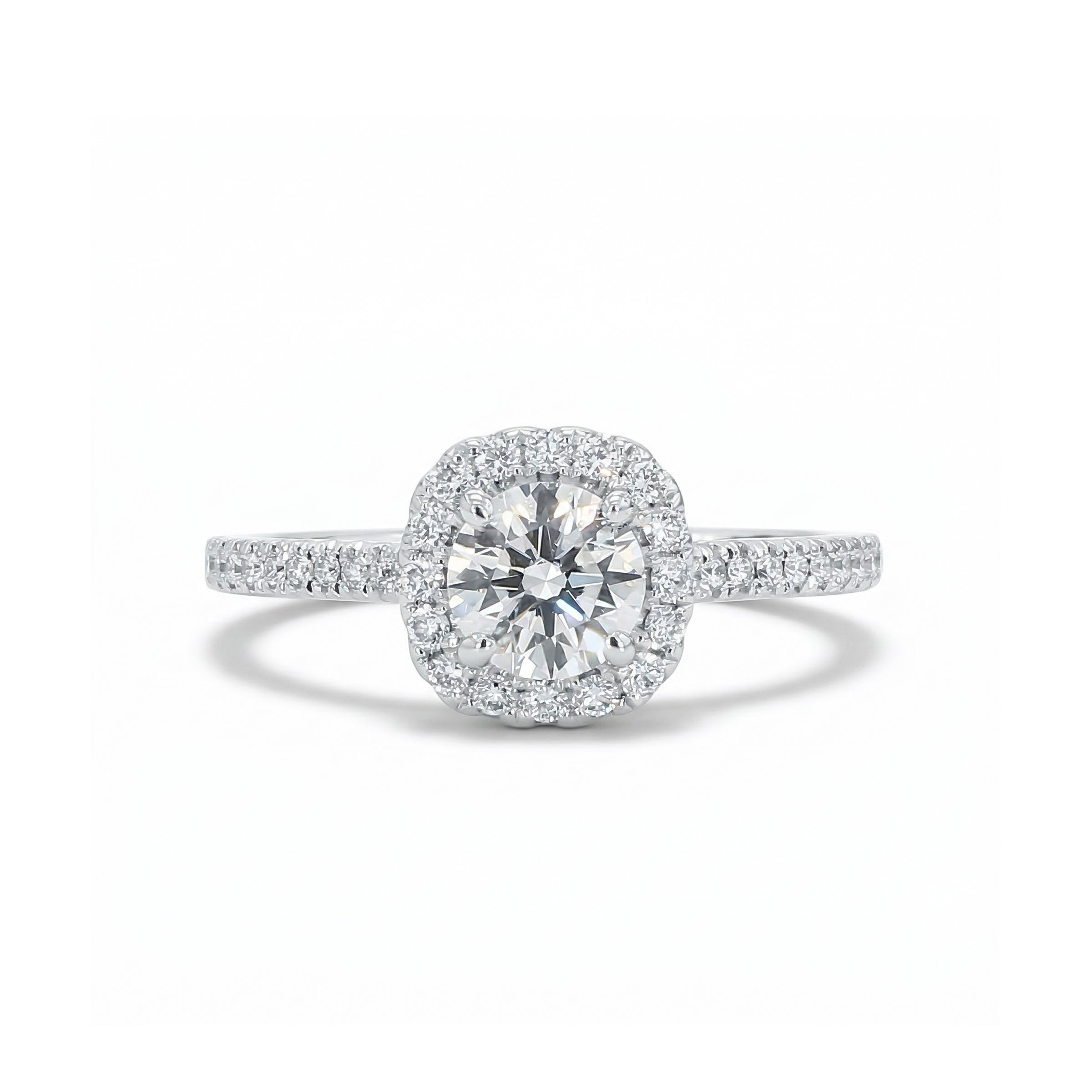 Natural Round Diamond Halo Ring product image 1