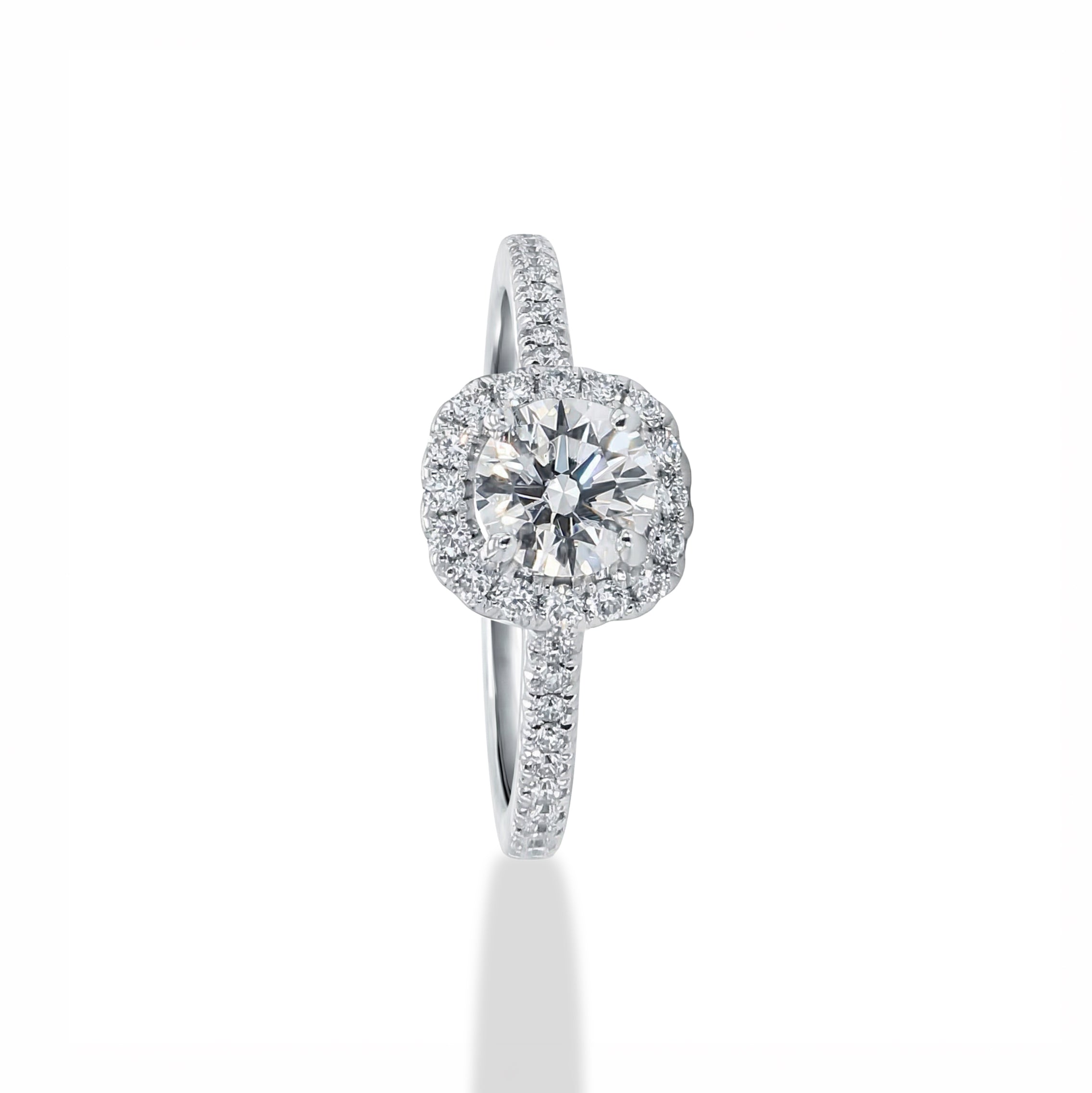 Natural Round Diamond Halo Ring product image 2