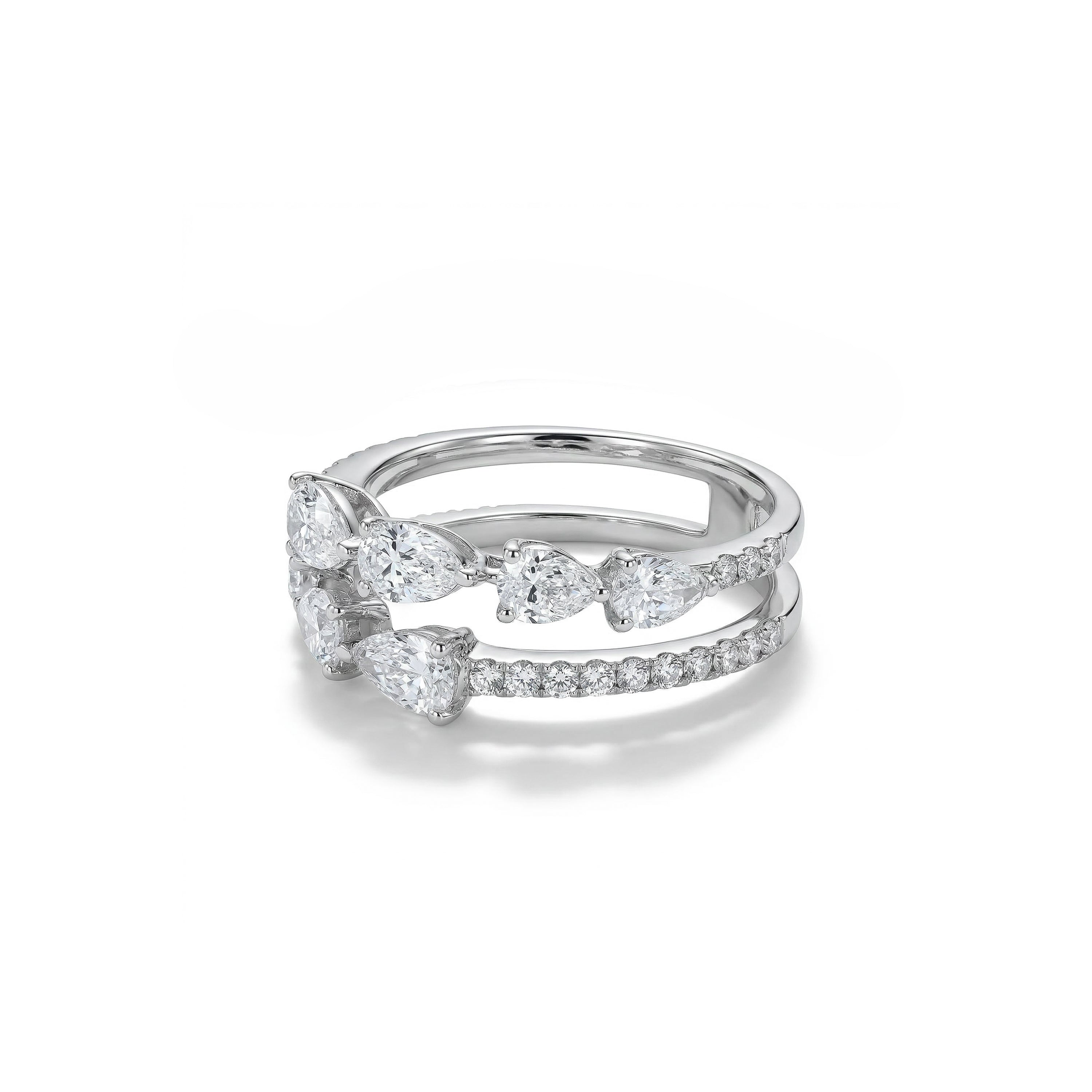 Natural Pear Diamond Spiral Band product image 1